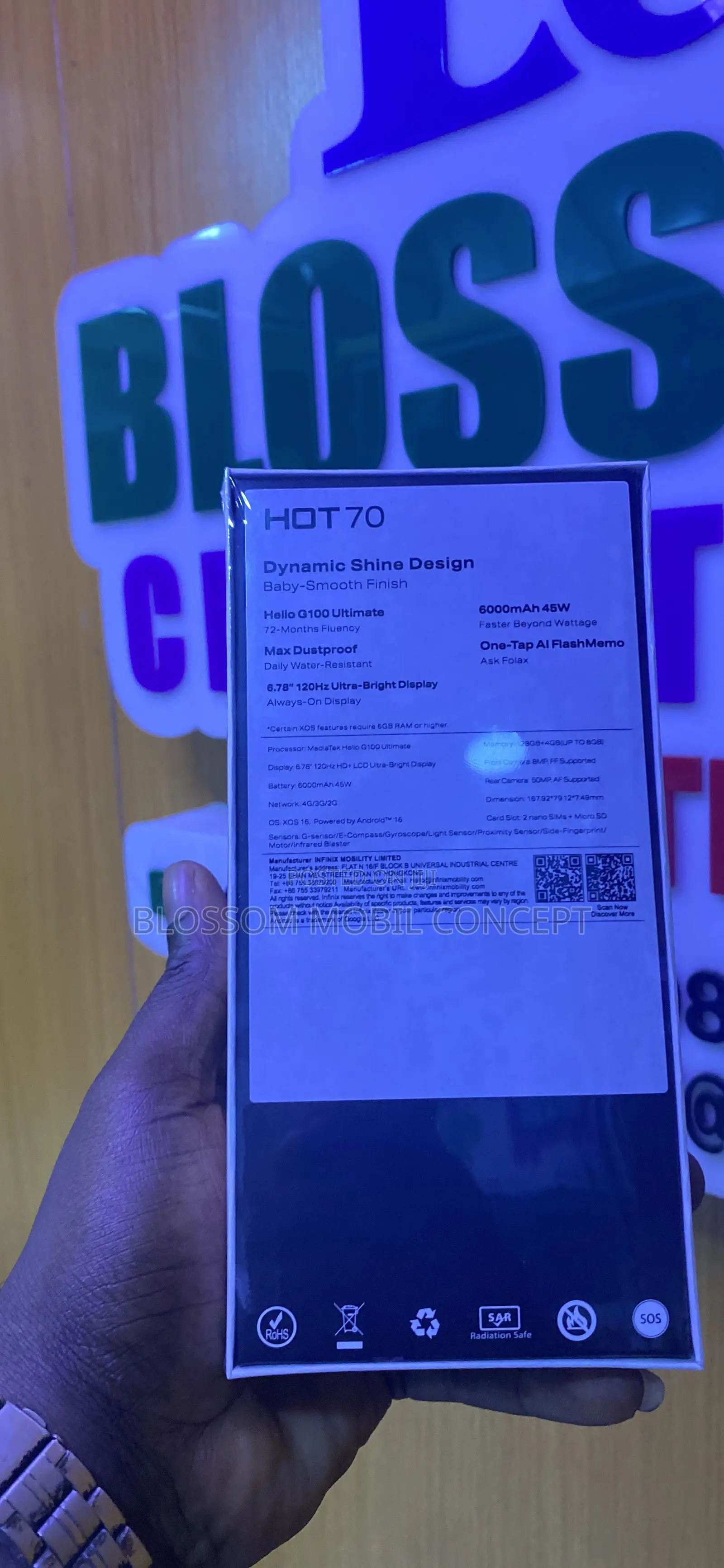 New Infinix Hot 70 128 GB