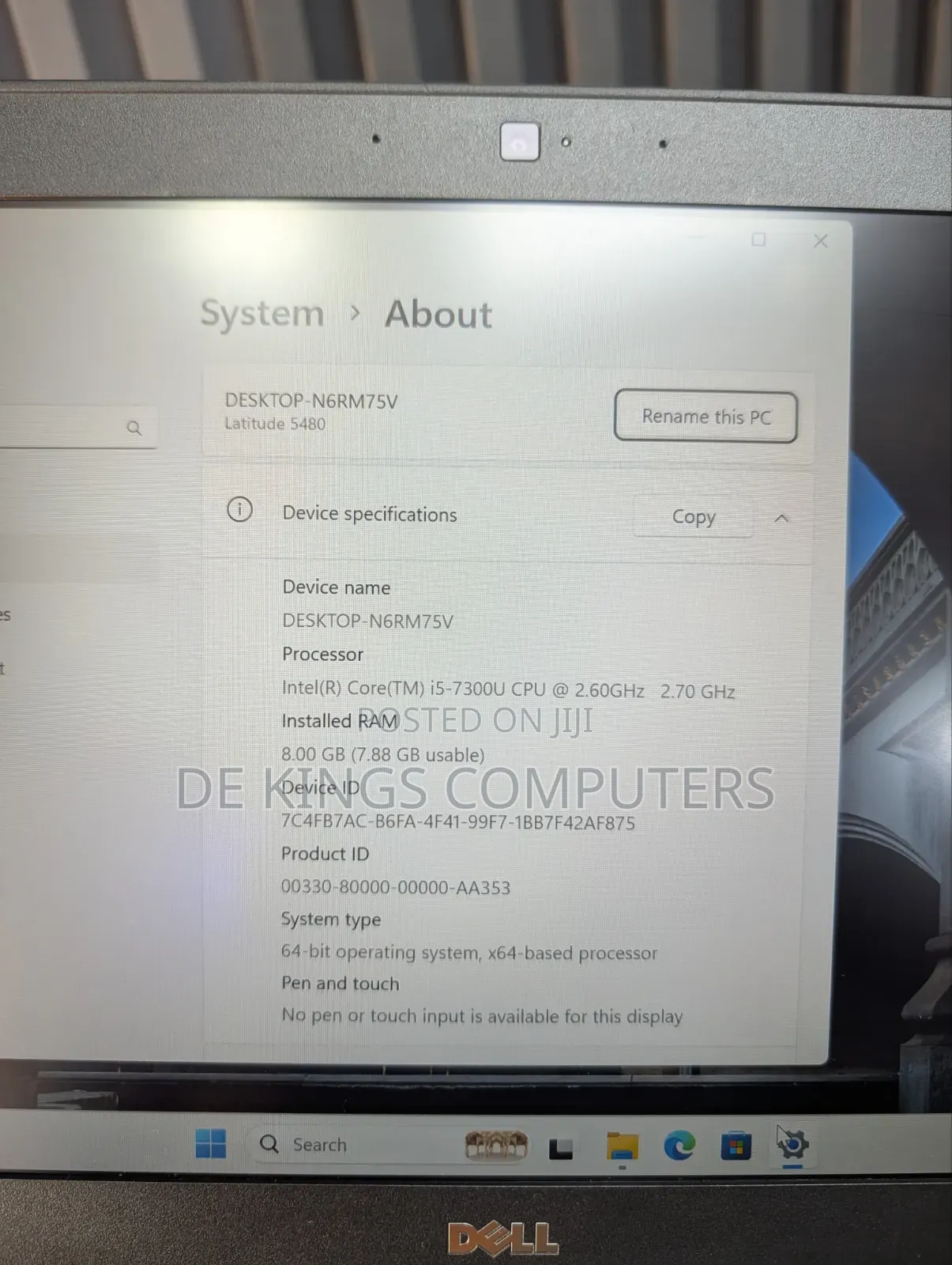 Laptop Dell Latitude 5480 8GB Intel Core i5 SSD 256GB
