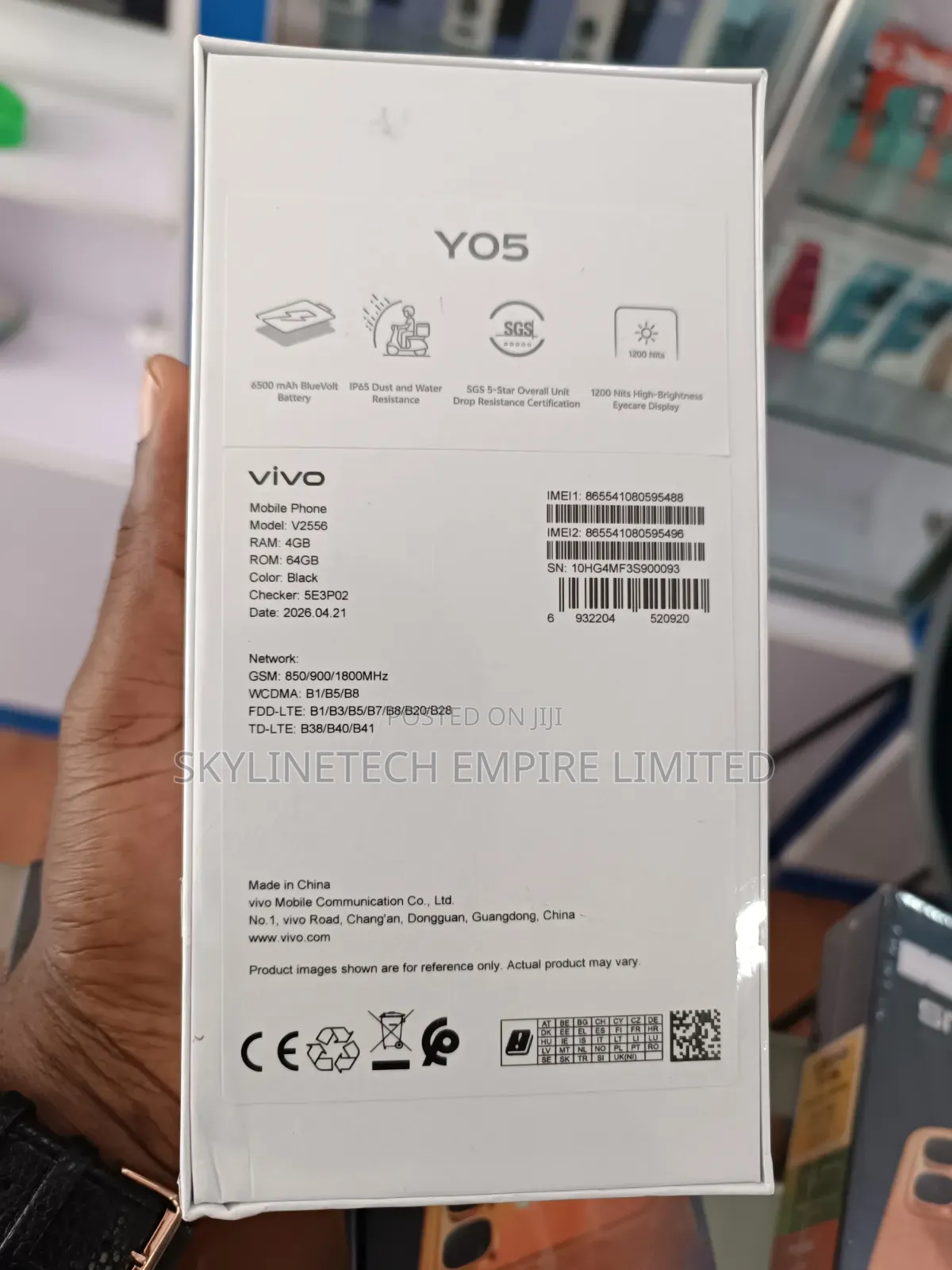 New Vivo Y05 64 GB Black