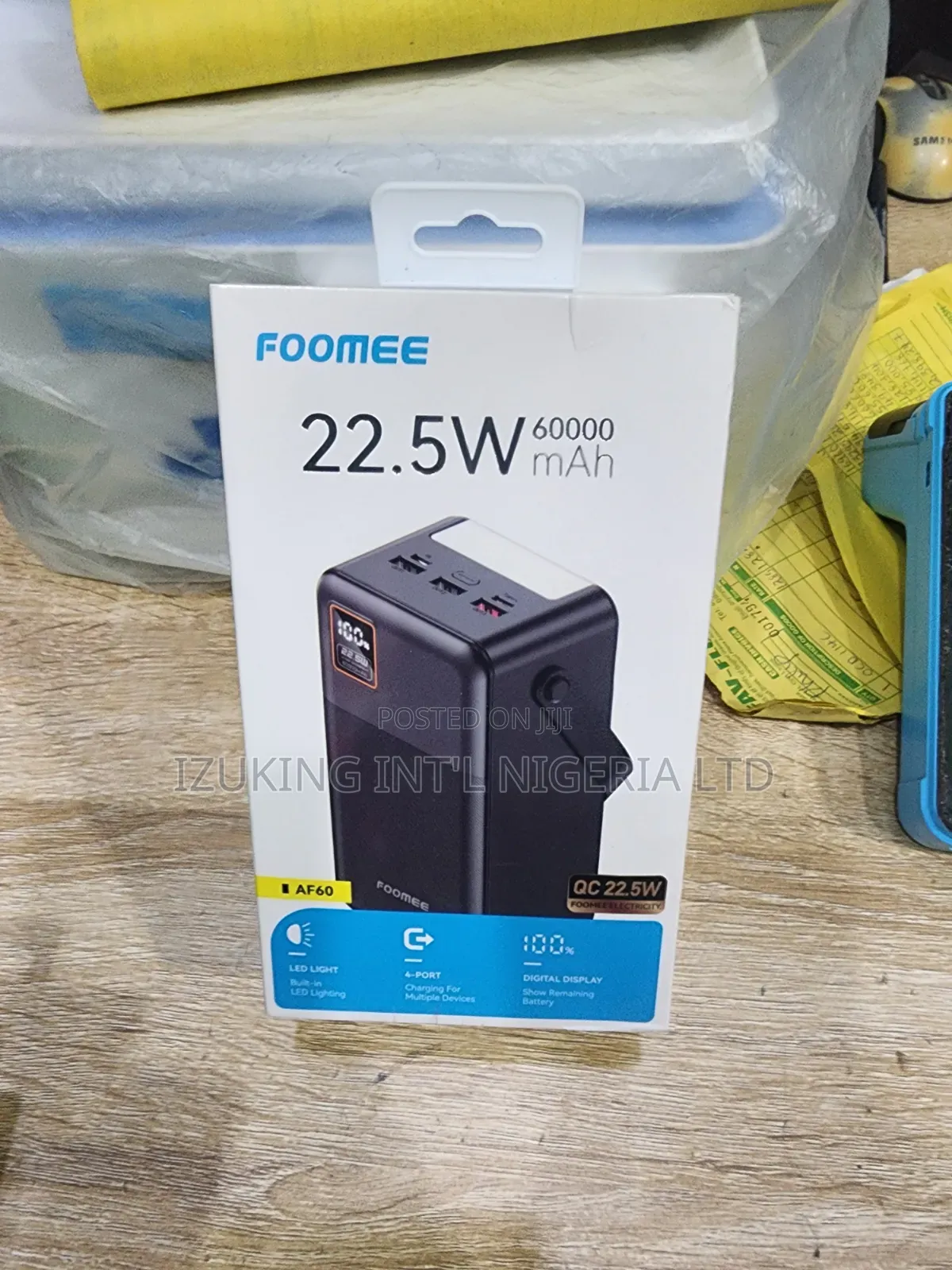 FOOMEE FOOMEE* Dual Protocol 22.5w 60000 Mh Power Bank With Lamp