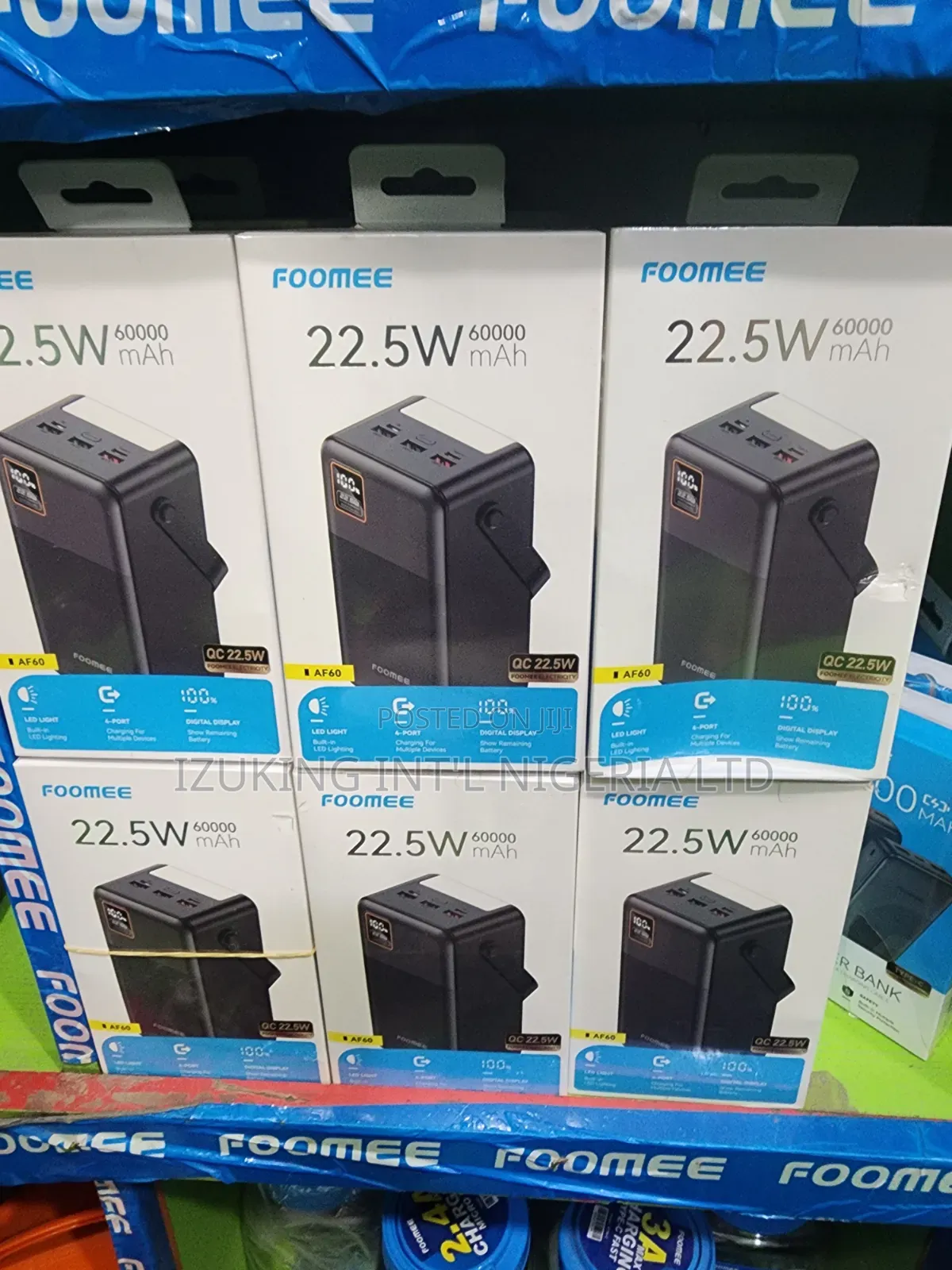 FOOMEE FOOMEE* Dual Protocol 22.5w 60000 Mh Power Bank With Lamp