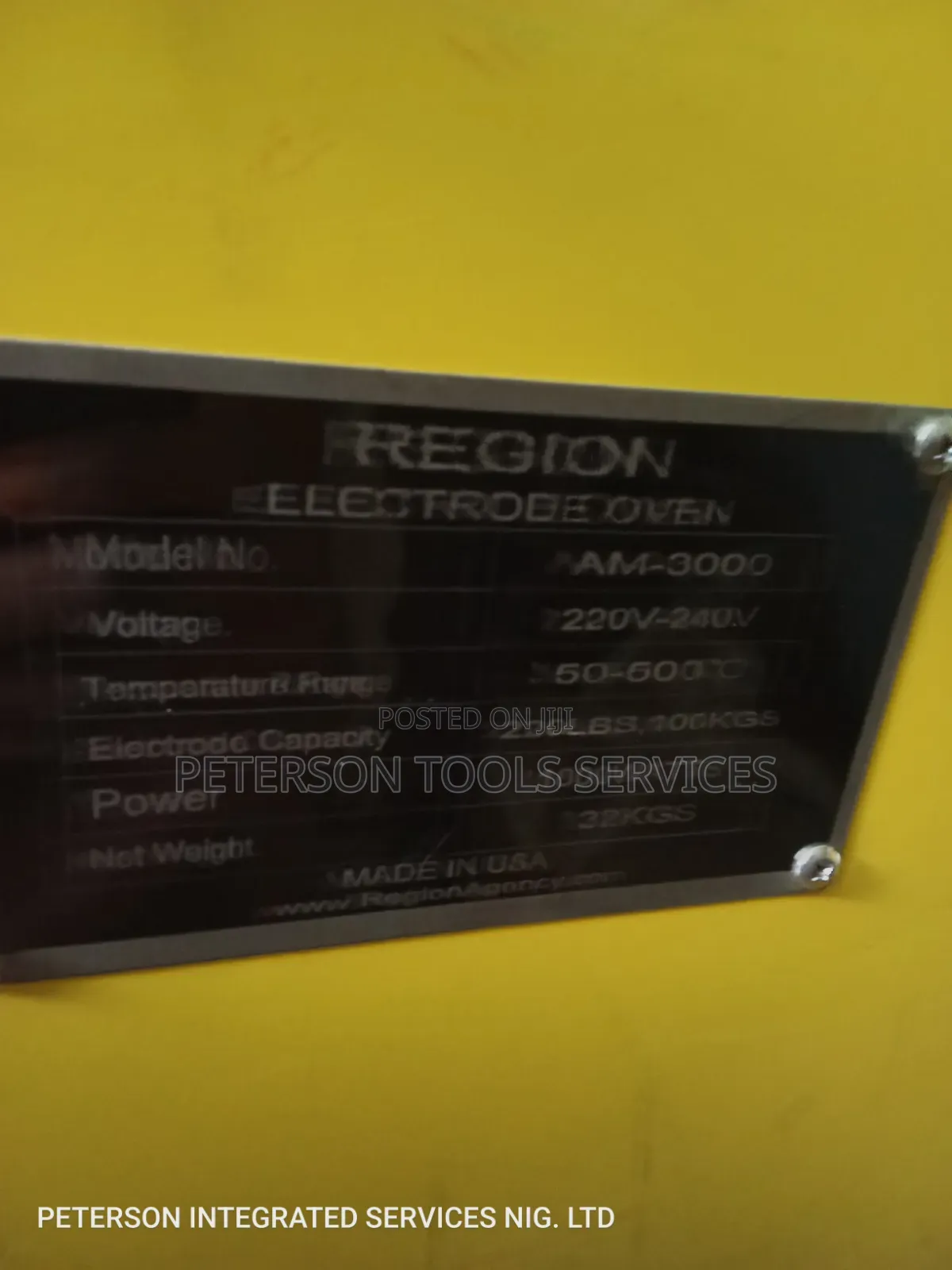 REGION 100kg Electrode Oven Model AM-3000