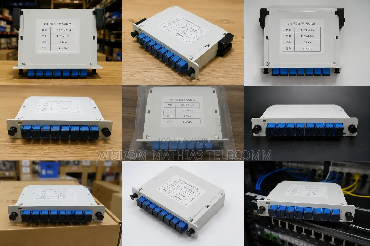 1x8 PLC Fiber Optic Splitter SC/UPC – 8 Port Fiber Splitter