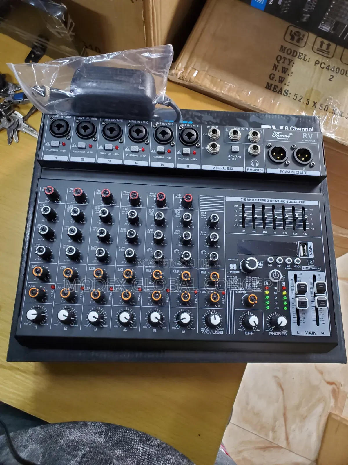 8-Channel Professional Audio Mixer Console.