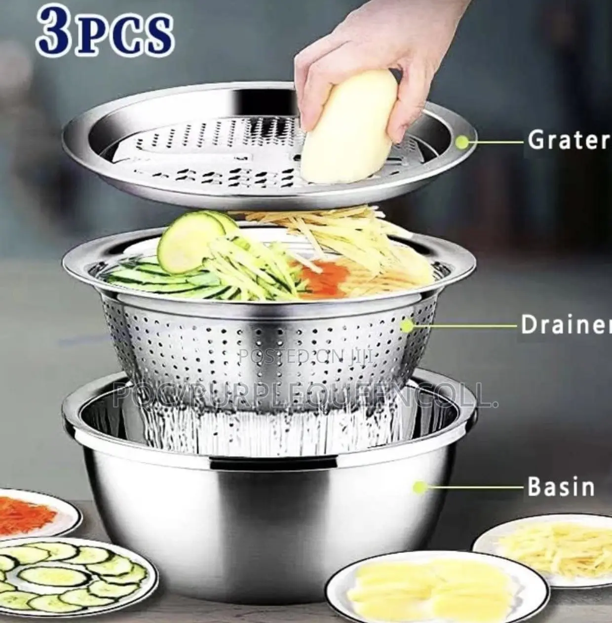 Sieve Grater Basket 3 in 1
