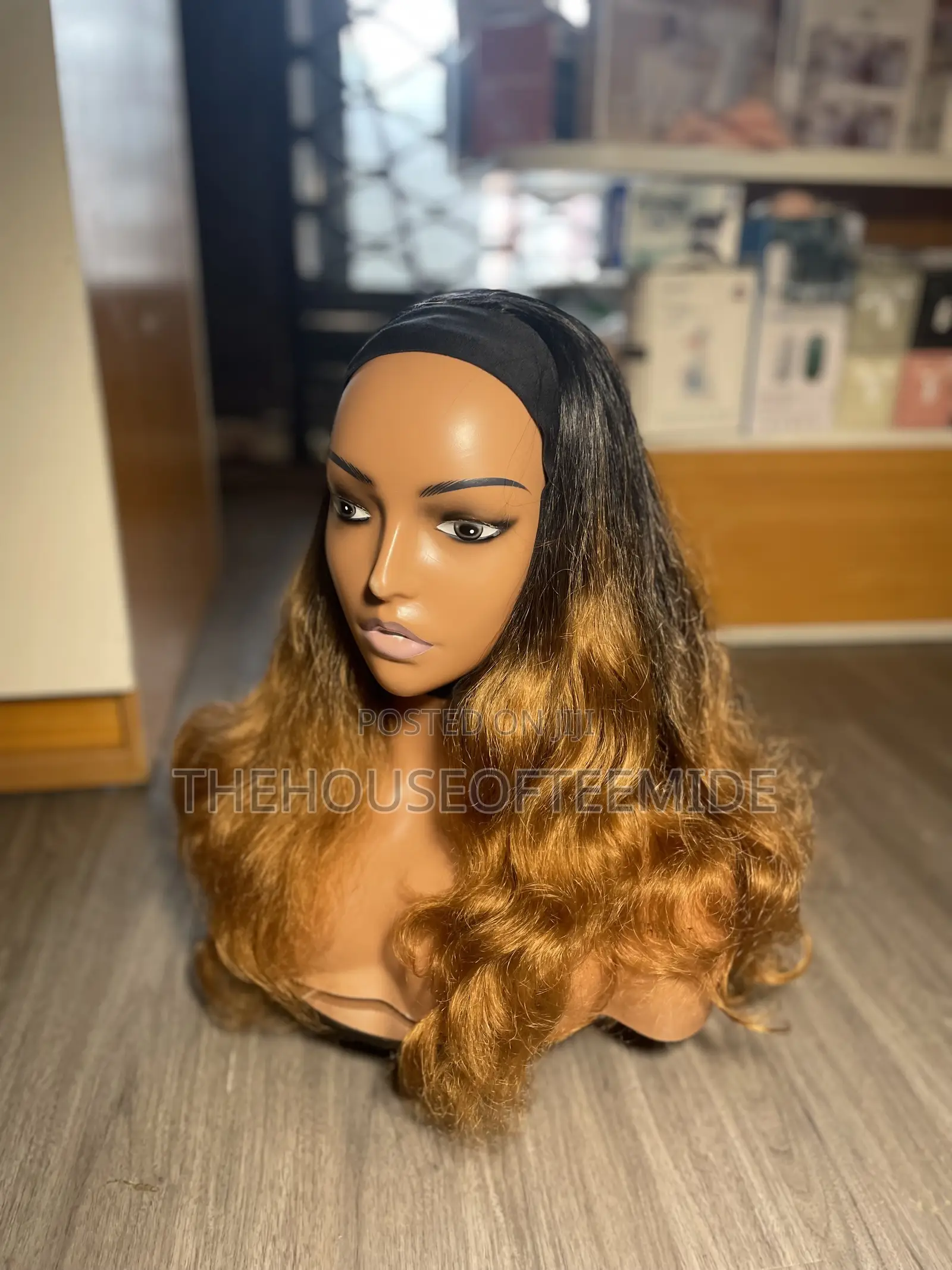 Banded Golden Brown Wig for Women