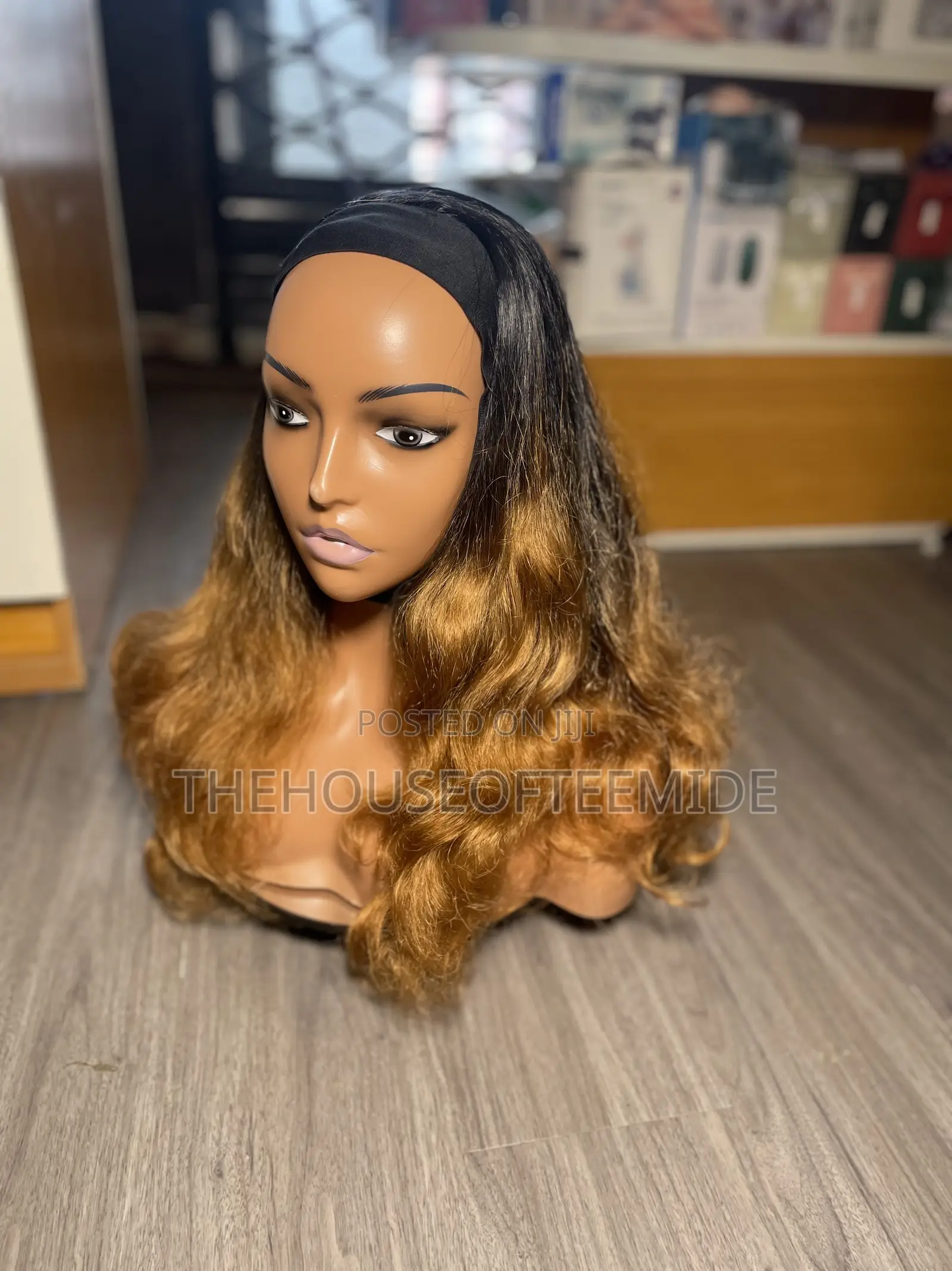Banded Golden Brown Wig for Women