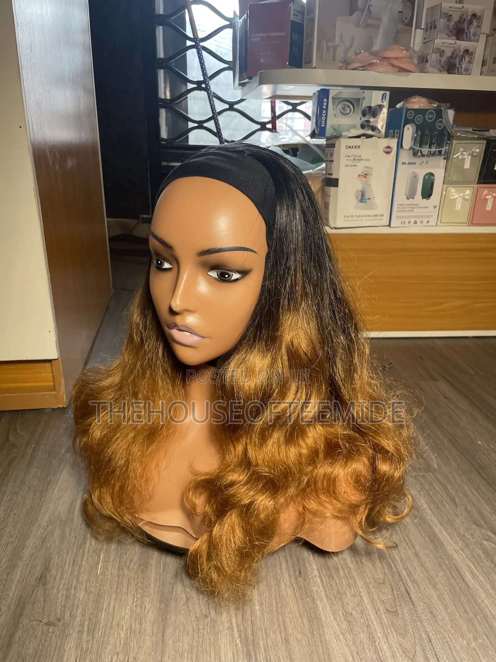 Banded Golden Brown Wig for Women