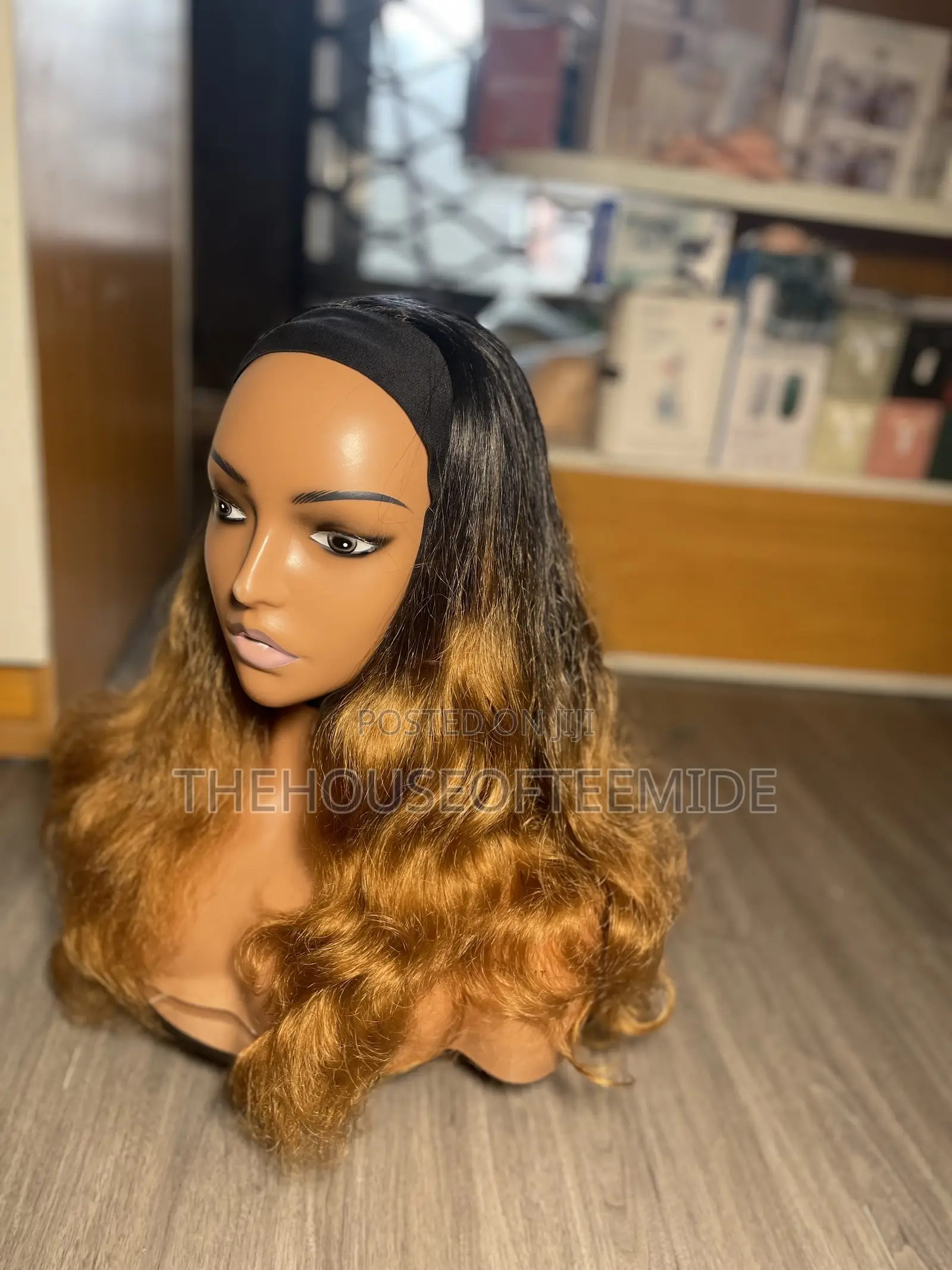 Banded Golden Brown Wig for Women