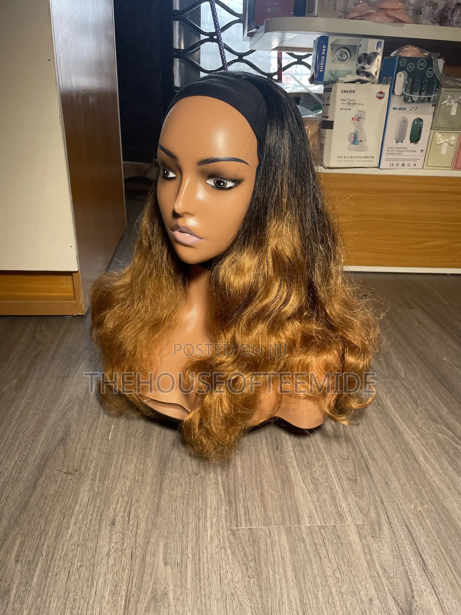 Banded Golden Brown Wig for Women