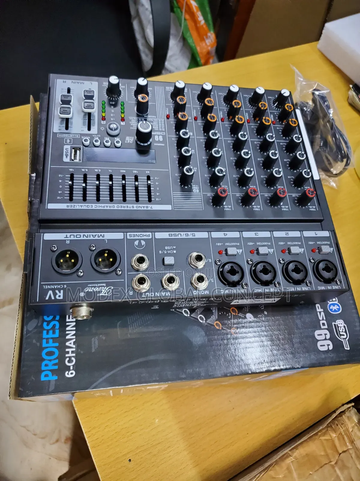 6-Channel Professional Audio Mixer Console.