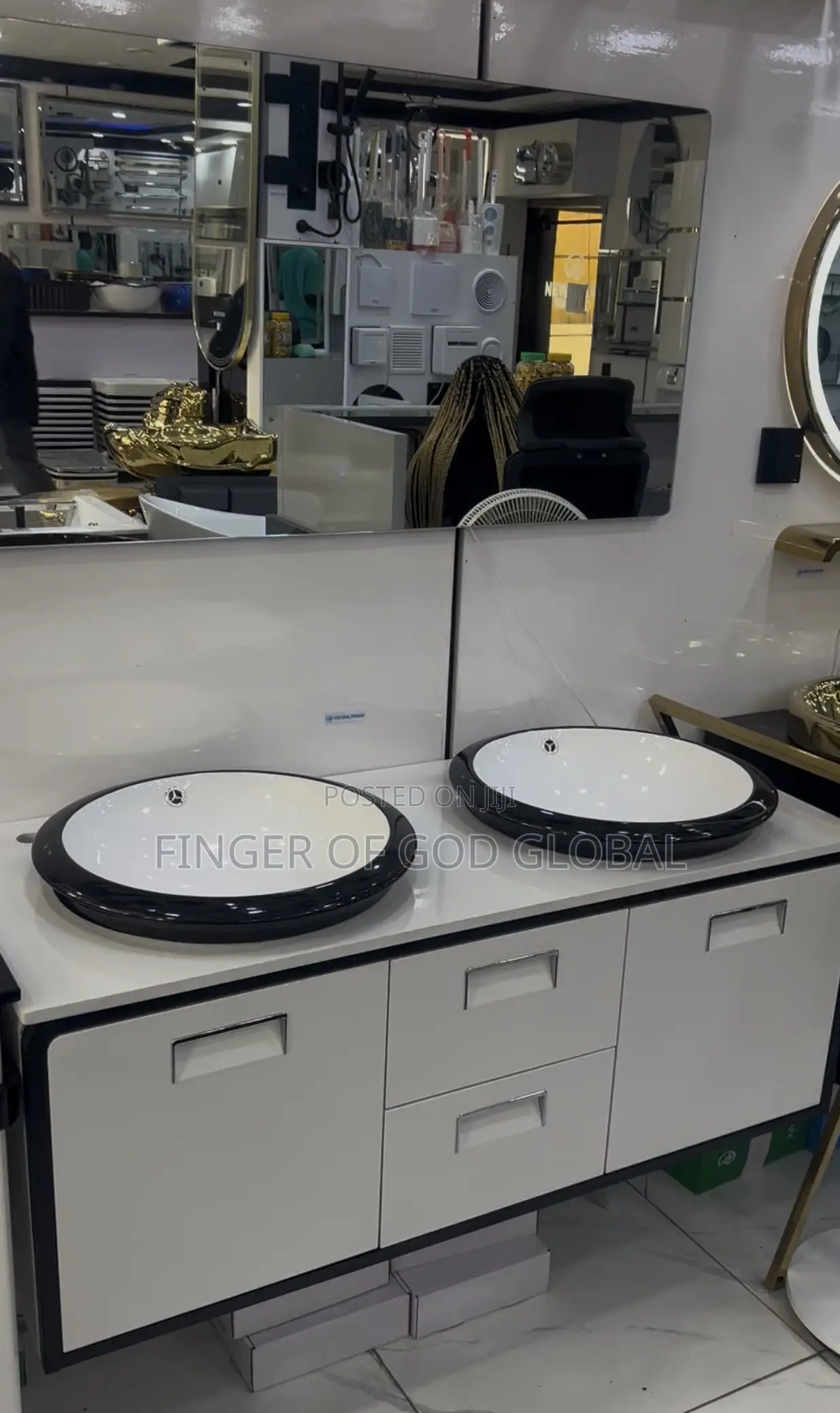 Double Bowl Cabinet Basin