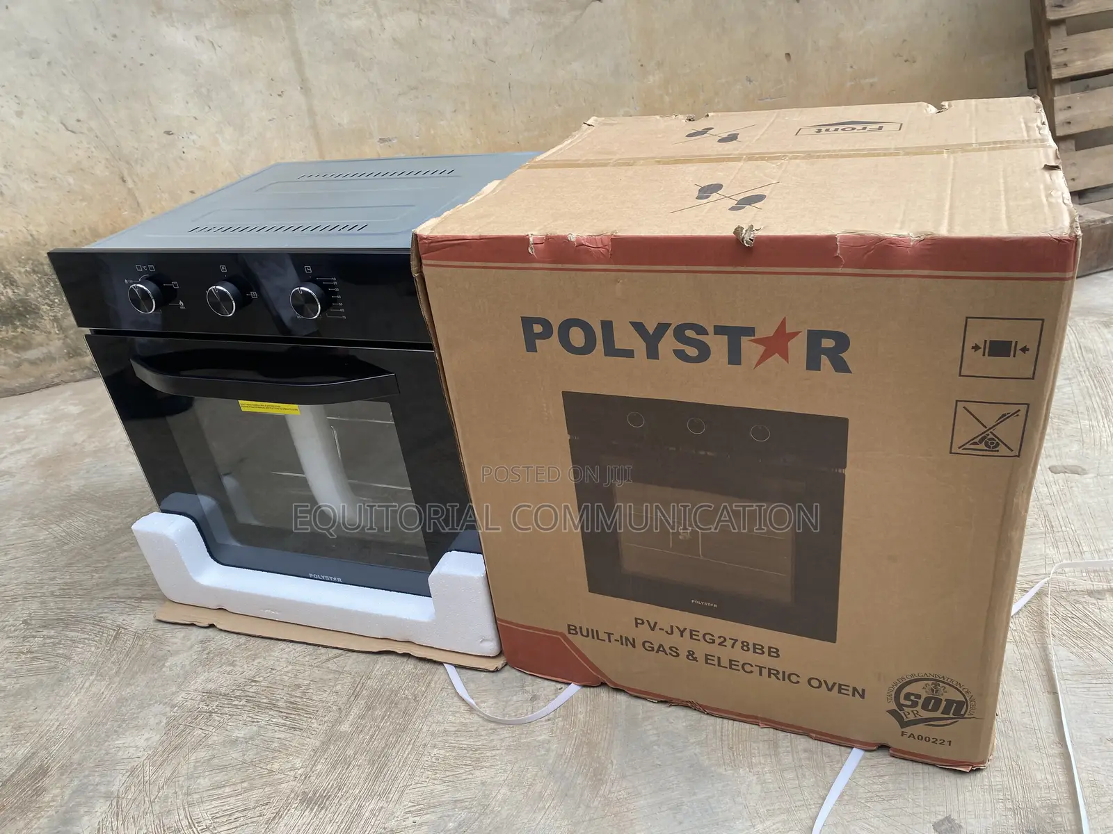 Polystar PV-JYEG278BB 70L Built-in Gas and Electric Food Baking Oven