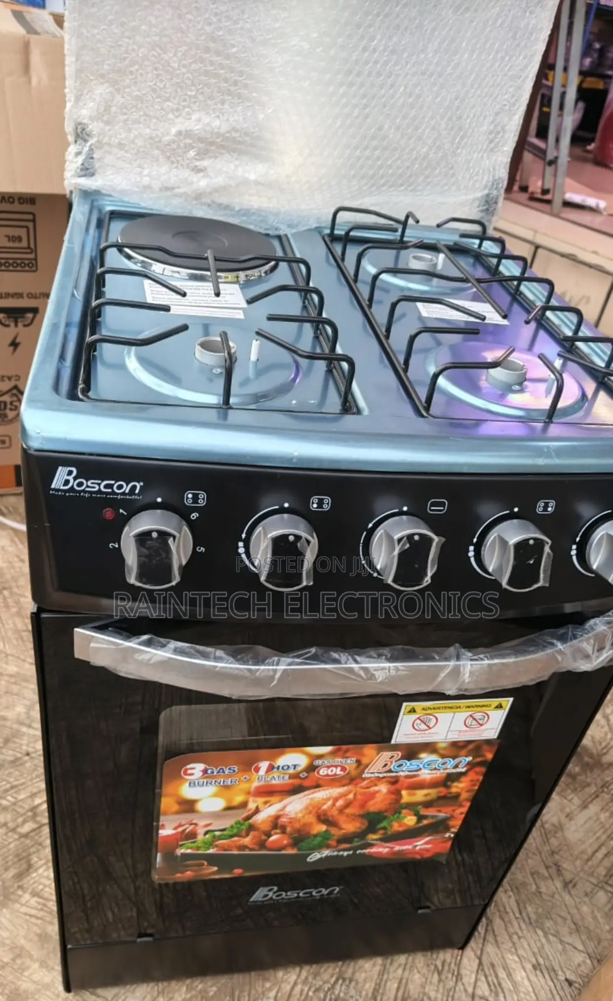 BOSCON 3 Gas 1 Electric Hot Plate 50 by 50