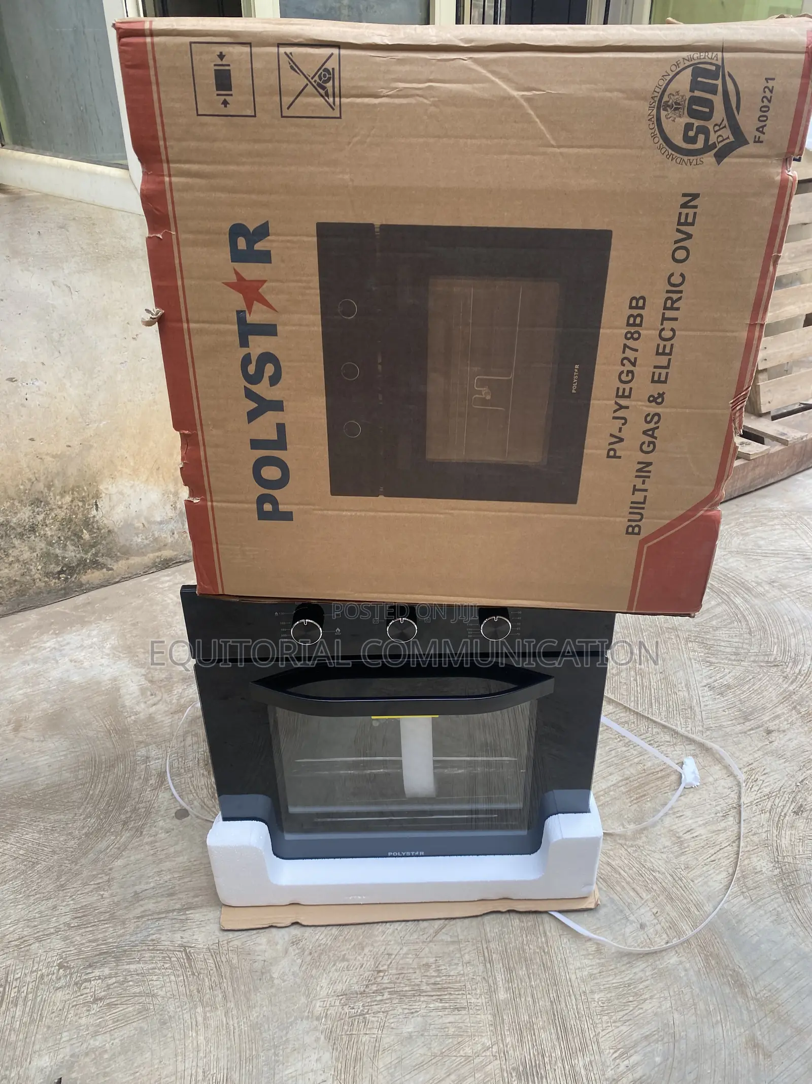 Polystar PV-JYEG278BB 70L Built-in Gas and Electric Food Grilling Oven