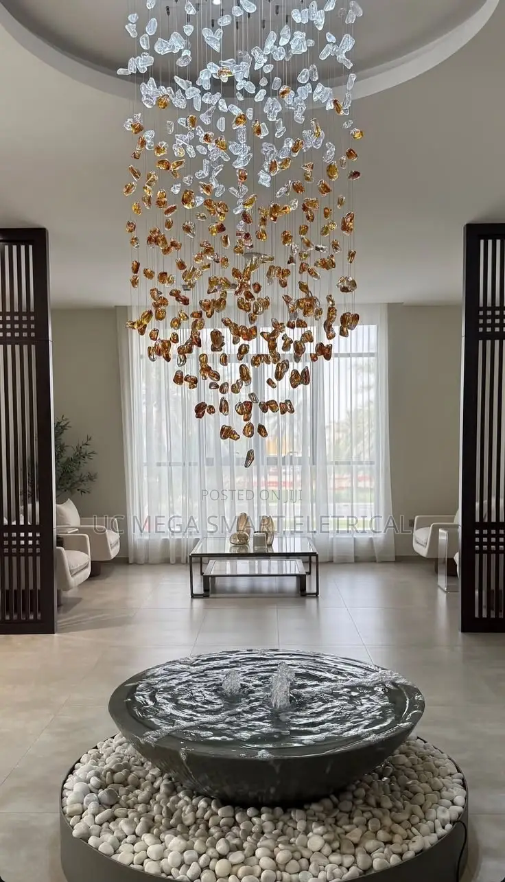 Modern Hanging Lights Hotel Lobby Chandelier for High Ceiling