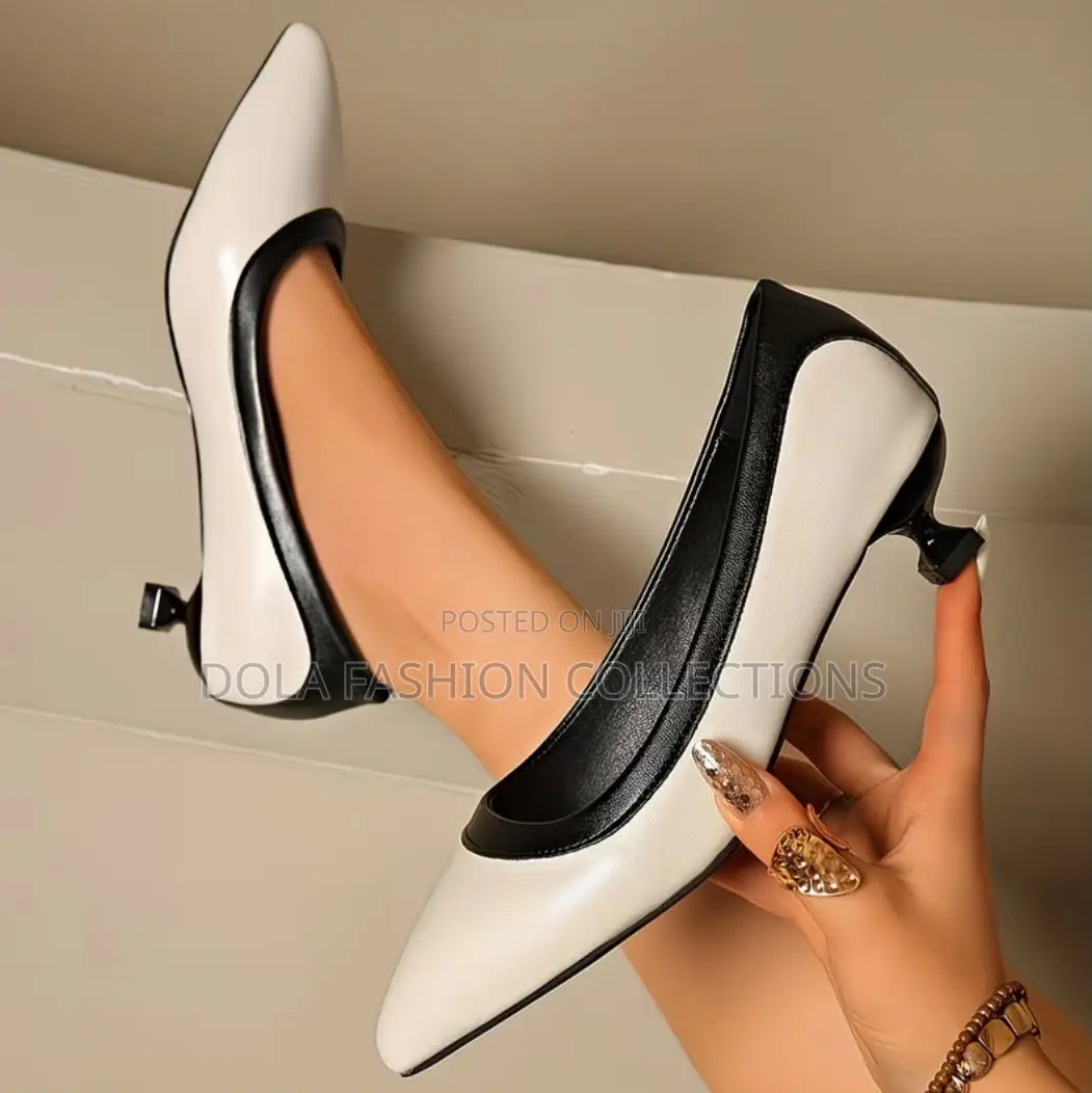 Women Pointed Low Heel Shoes Pretty Ladies Pumps for Work Occasions