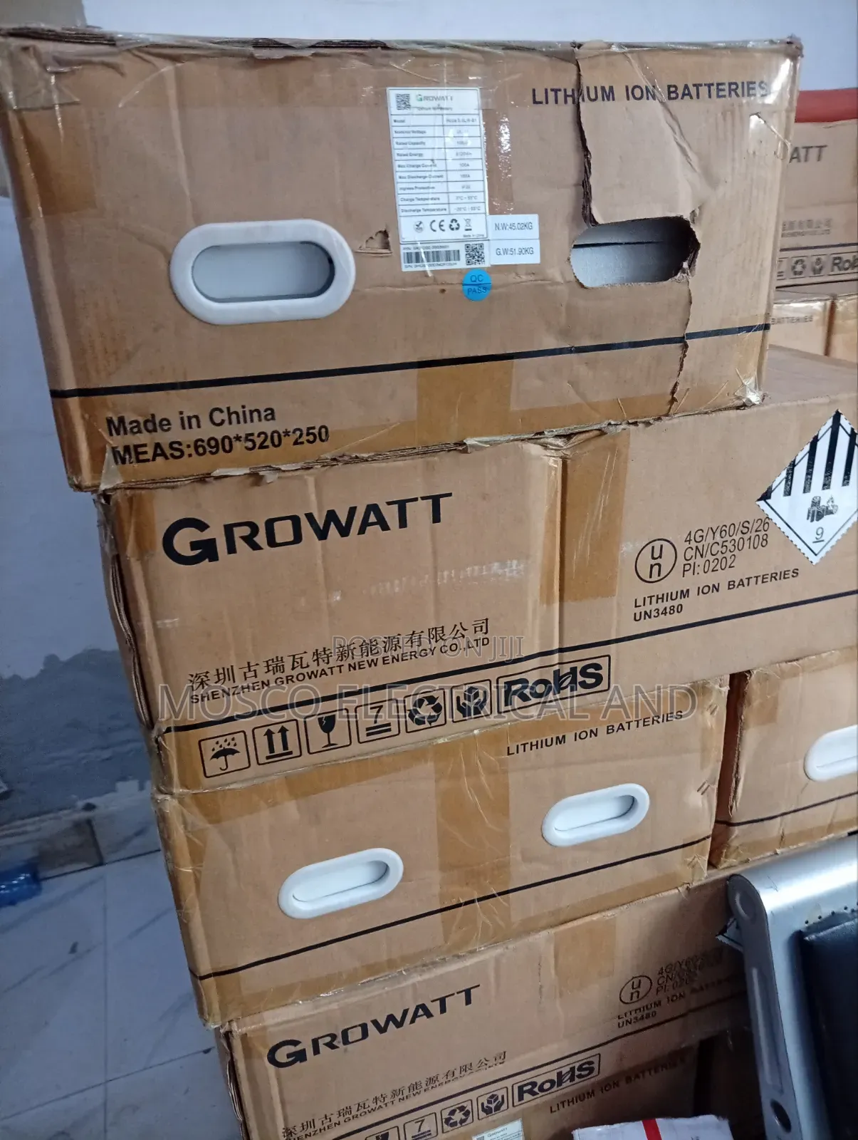 5kwh/51.2volts Growatts Lithium Ion Solar Batteries