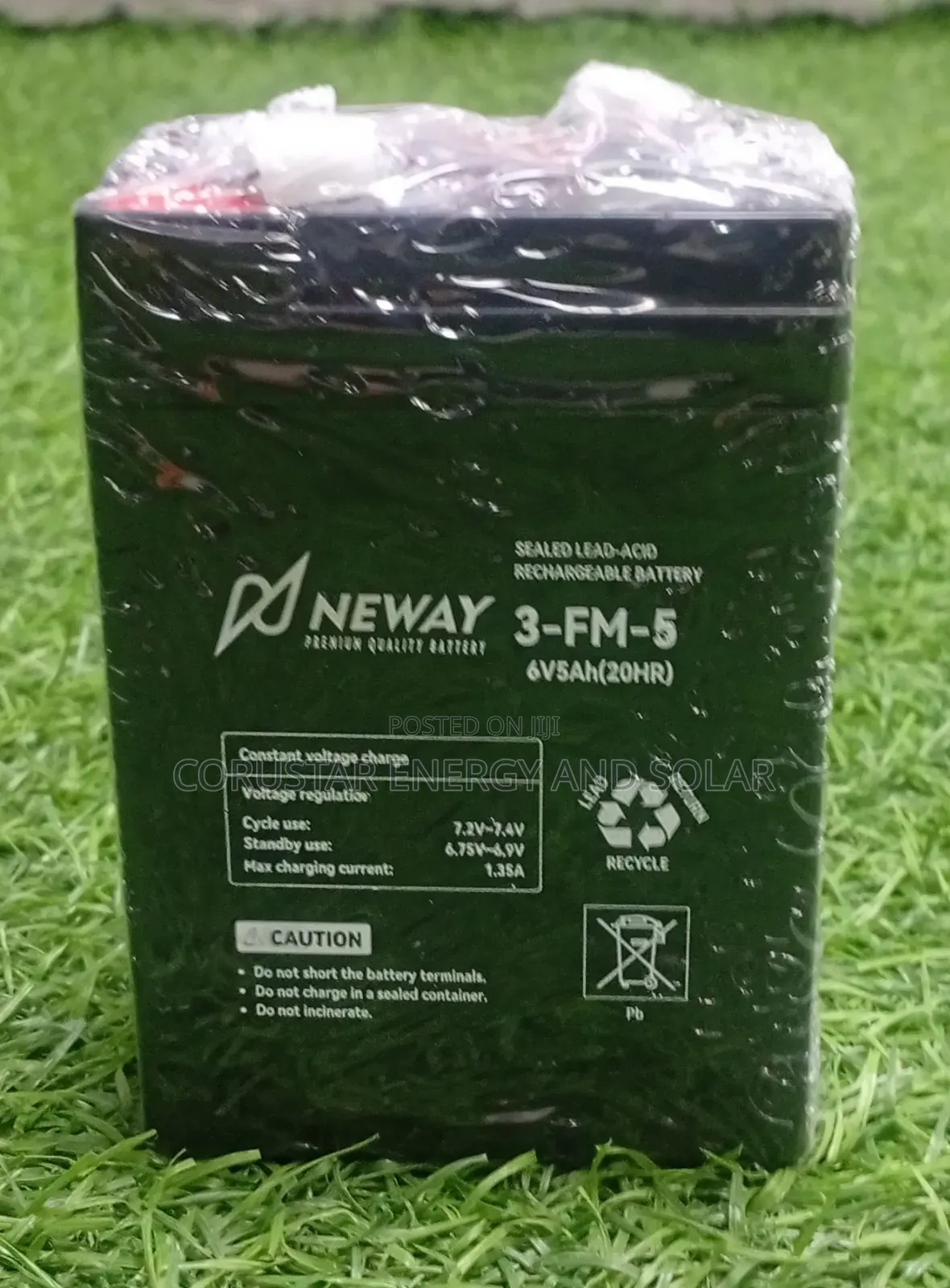 6V 5Ah Sealed Lead-Acid Rechargeable - Neway 3-Fm-5