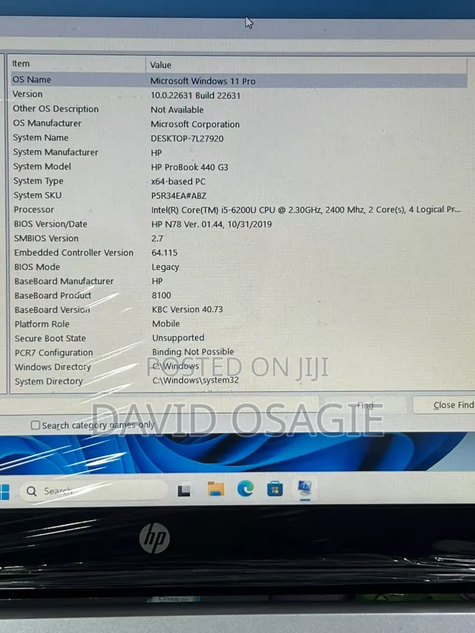 Laptop HP ProBook 440 G3 8GB Intel Core i5 SSD 128GB