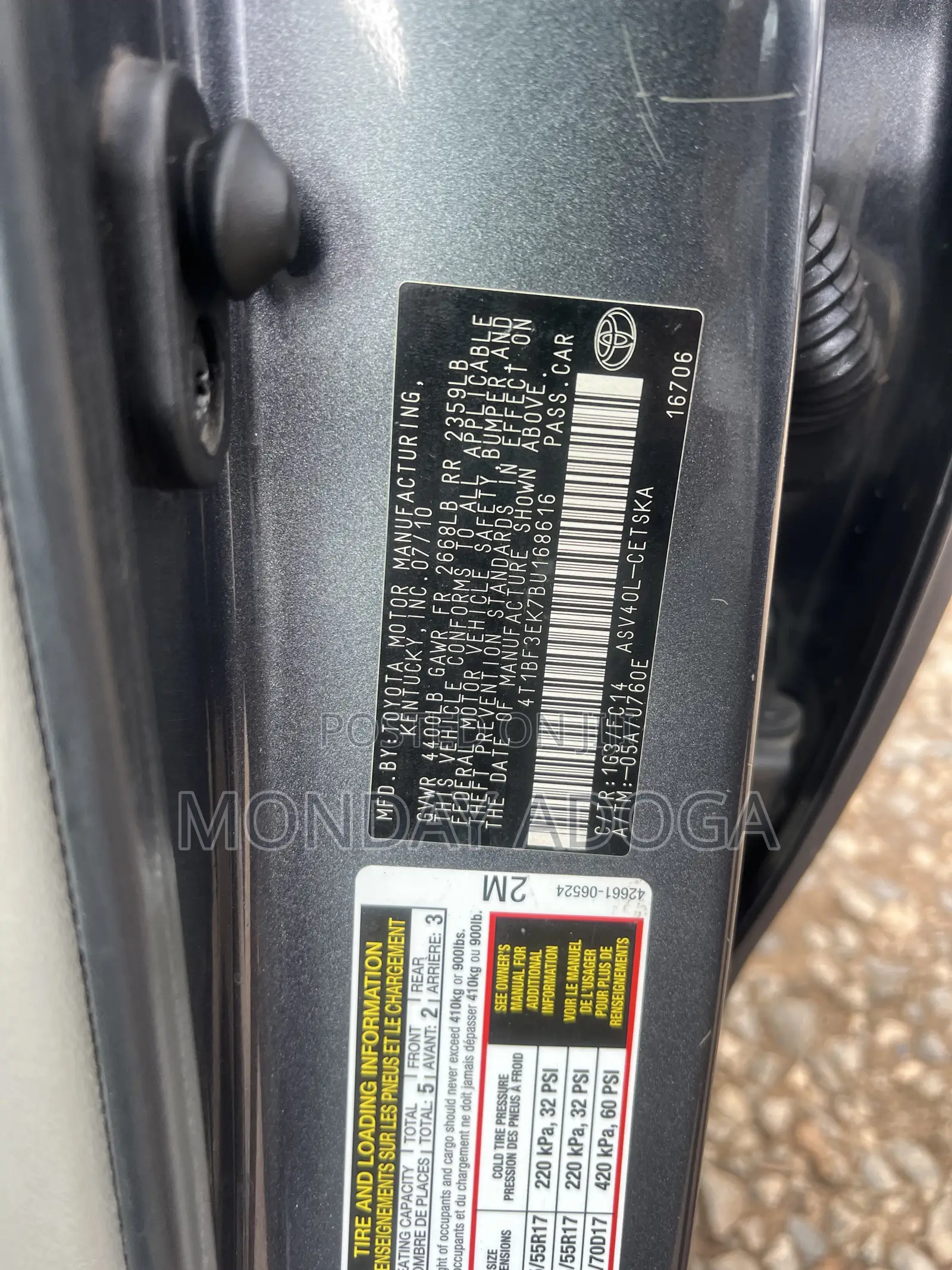 Toyota Camry SE 4dr Sedan (2.5L 4cyl 6AM) 2010 Gray