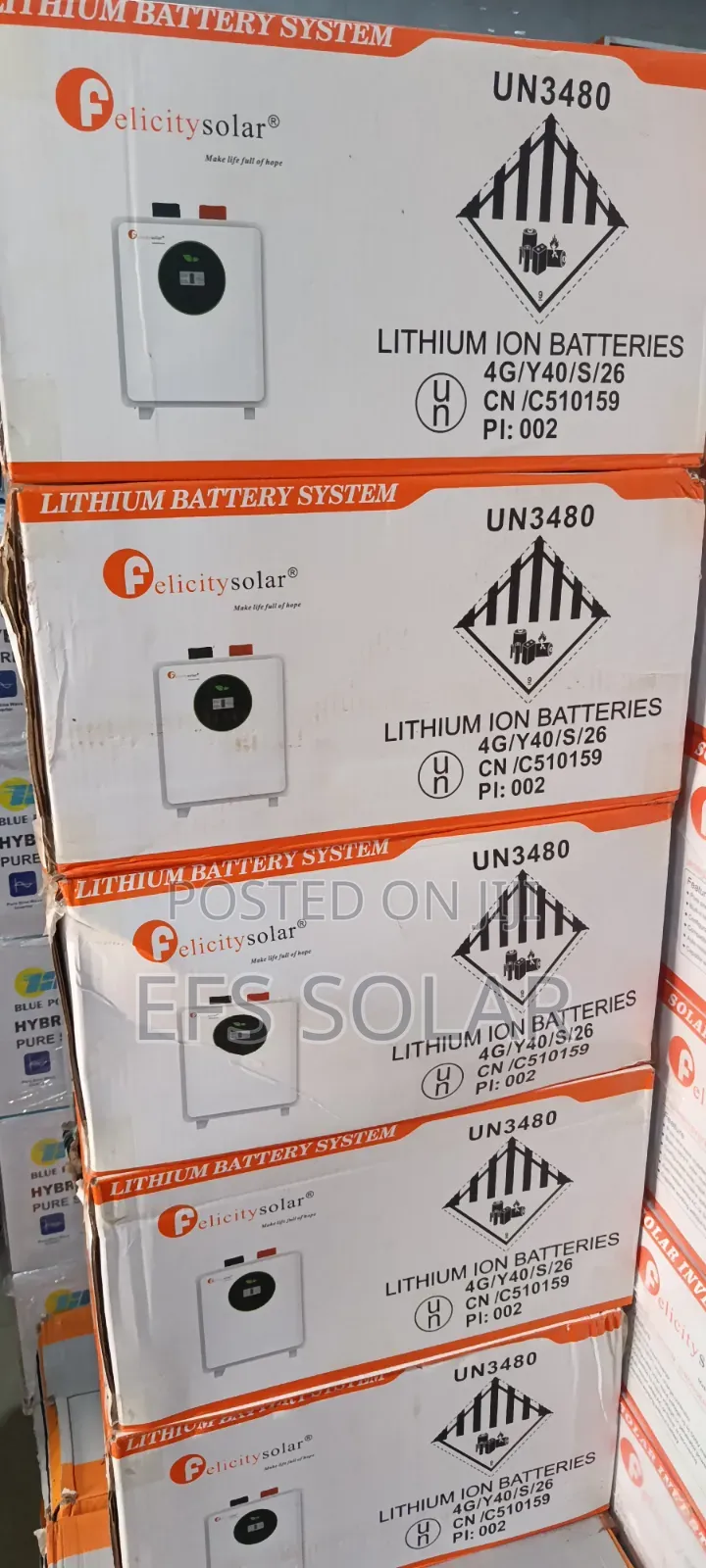 Felicity Solar 2.56kWh 25.6V Lithium Battery