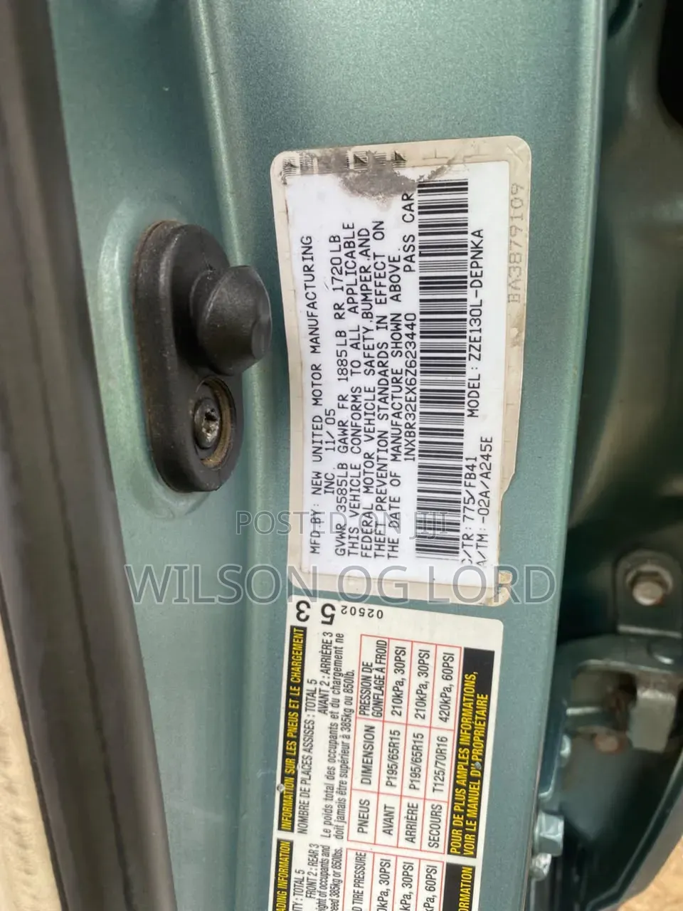 Toyota Corolla 2006 Blue