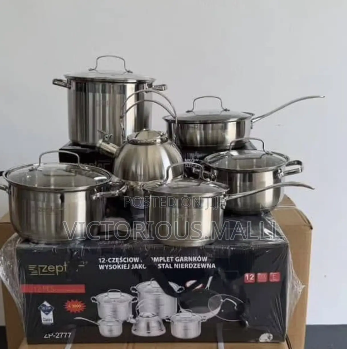 Original Zepter Stainless Steel 12pc Cookware Pot Set