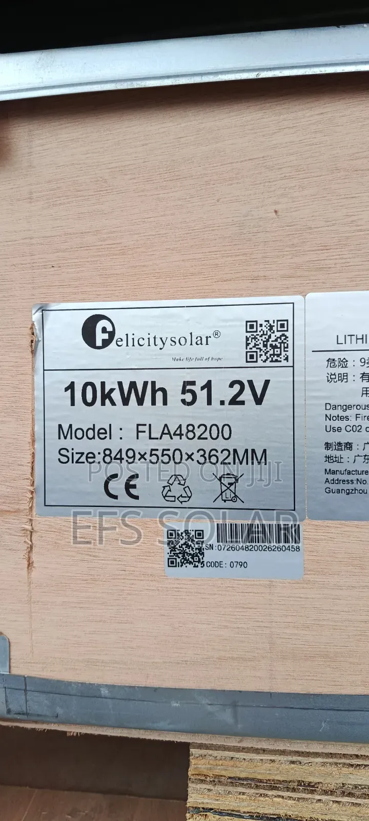Felicity 10kWh 48V Lithium Battery – Reliable Solar Energy Storage
