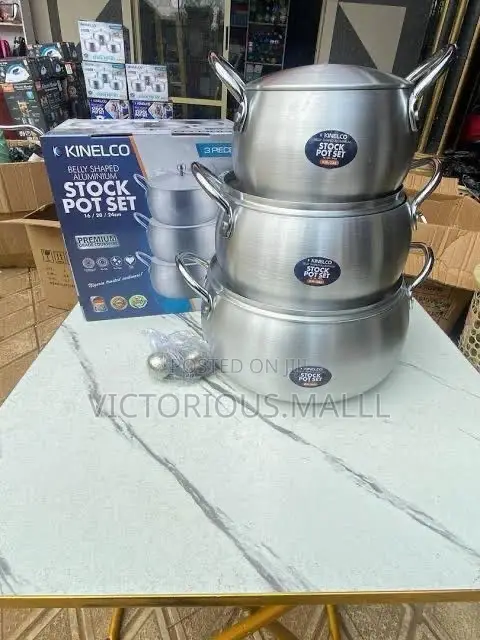 Kinelco Aluminum 3pcs Pot Set