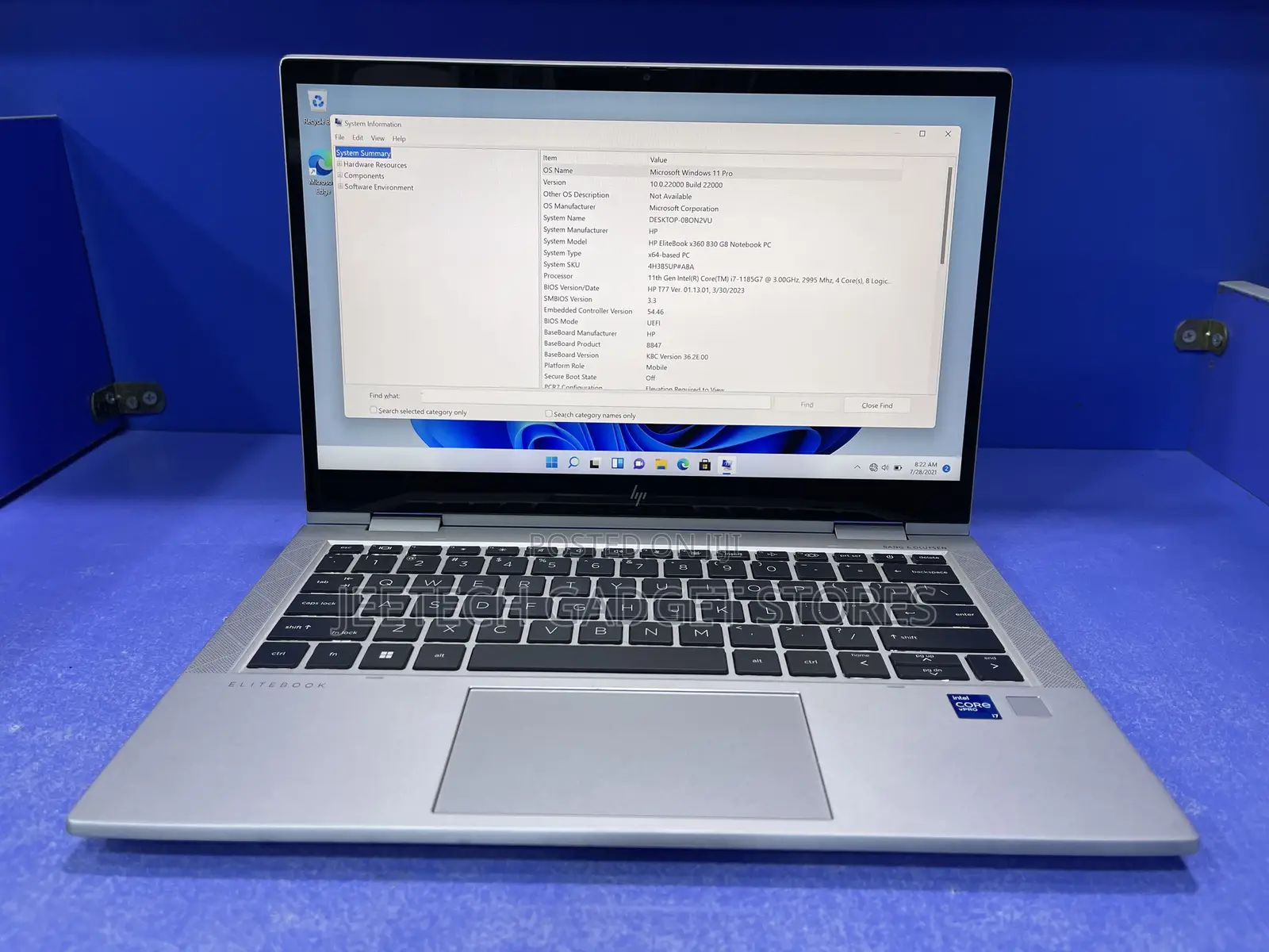 Laptop HP EliteBook 830 G8 16GB Intel Core i7 SSD 512GB