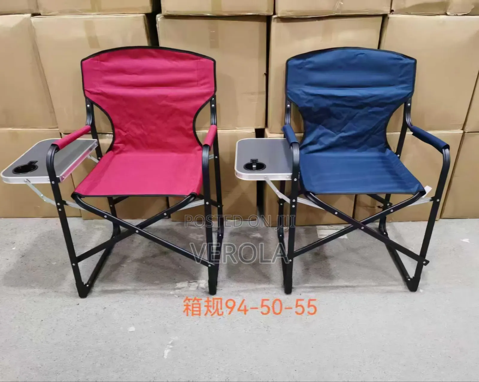 Folding Makeup Chair With Side Table.