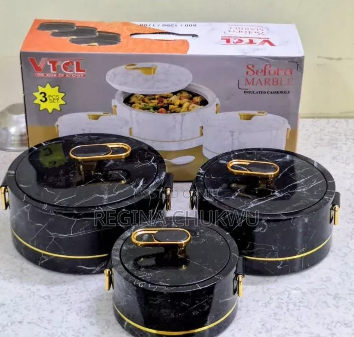 VTCL Sefora Marble 3pcs Food Warmer/