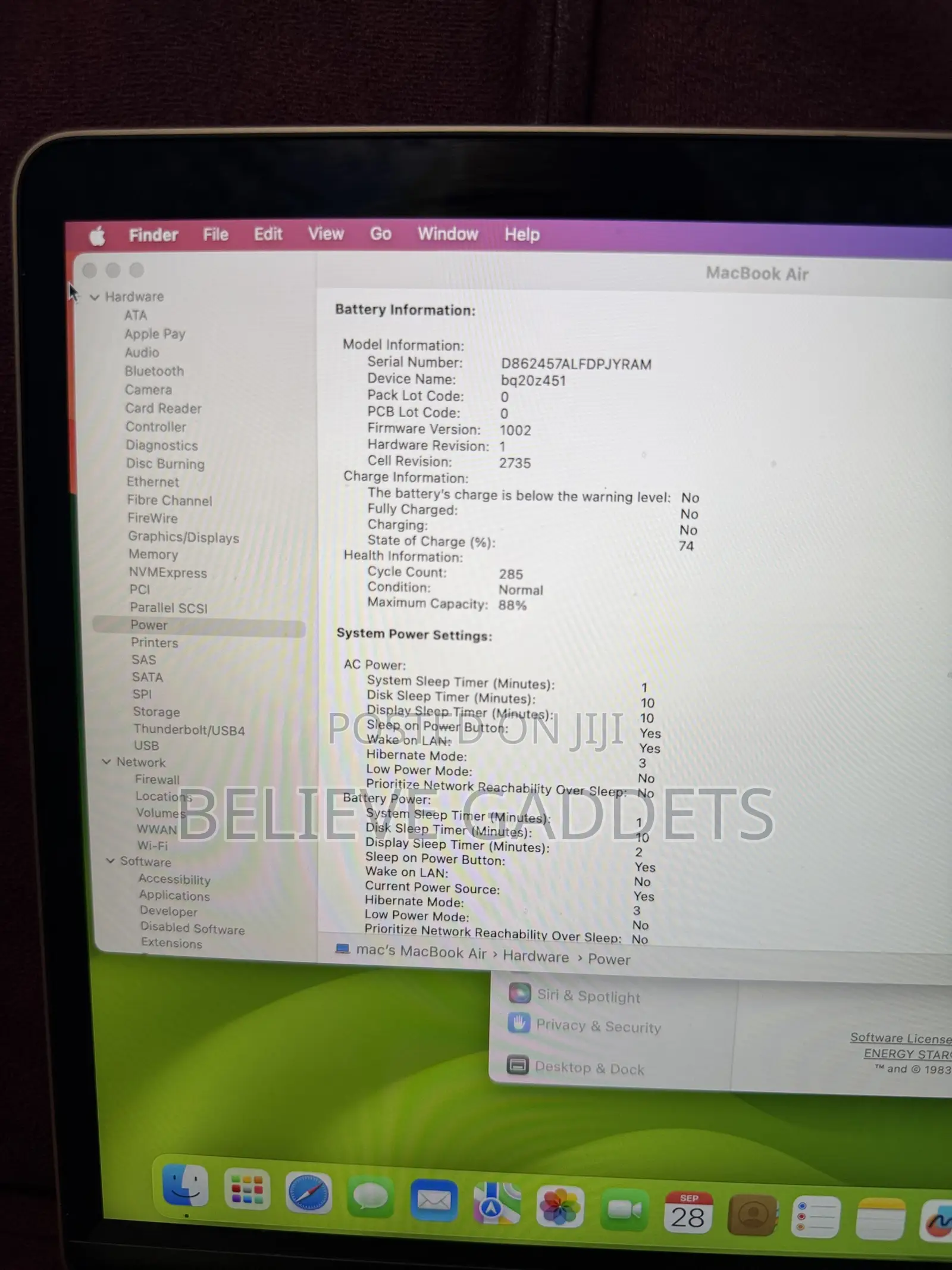 Laptop Apple MacBook Air 8GB Apple M1 SSD 256GB