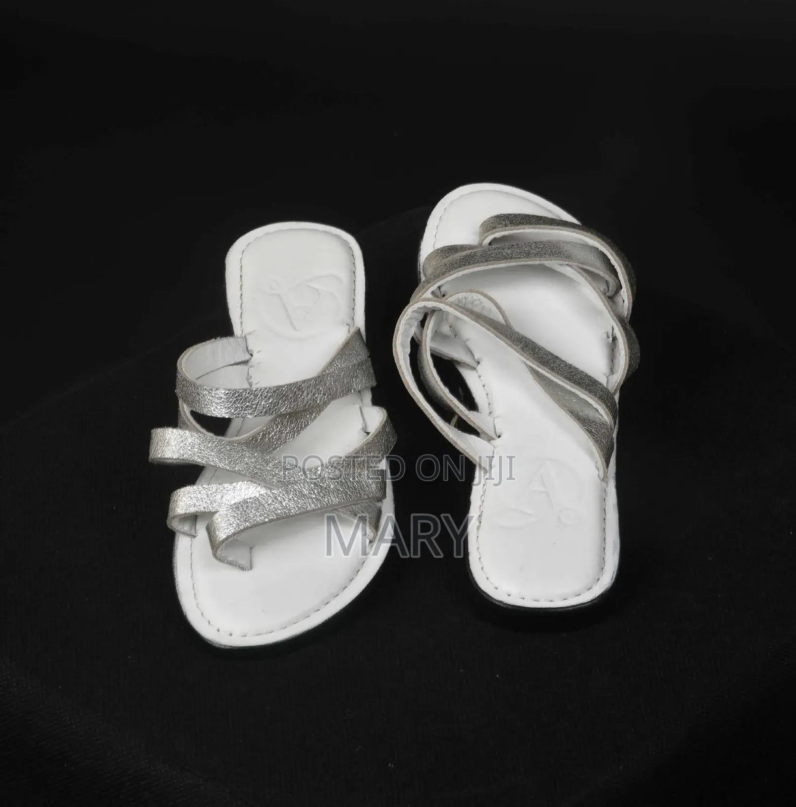 White Leather Slippers