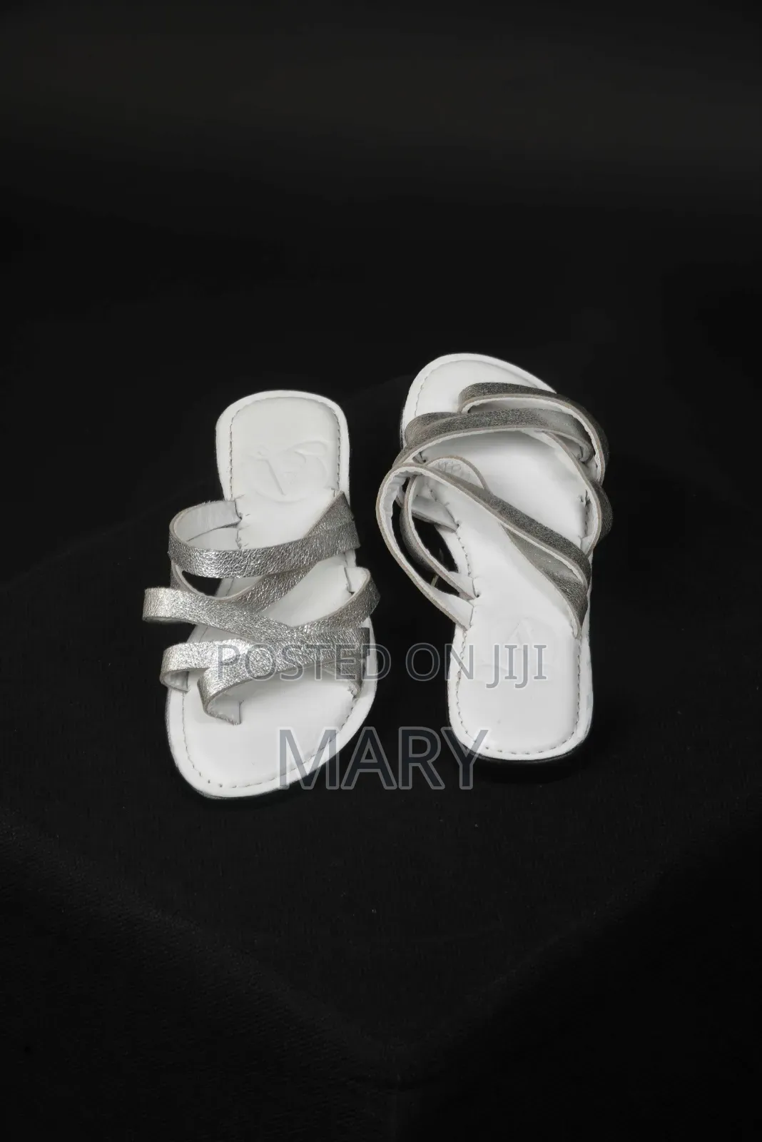 White Leather Slippers