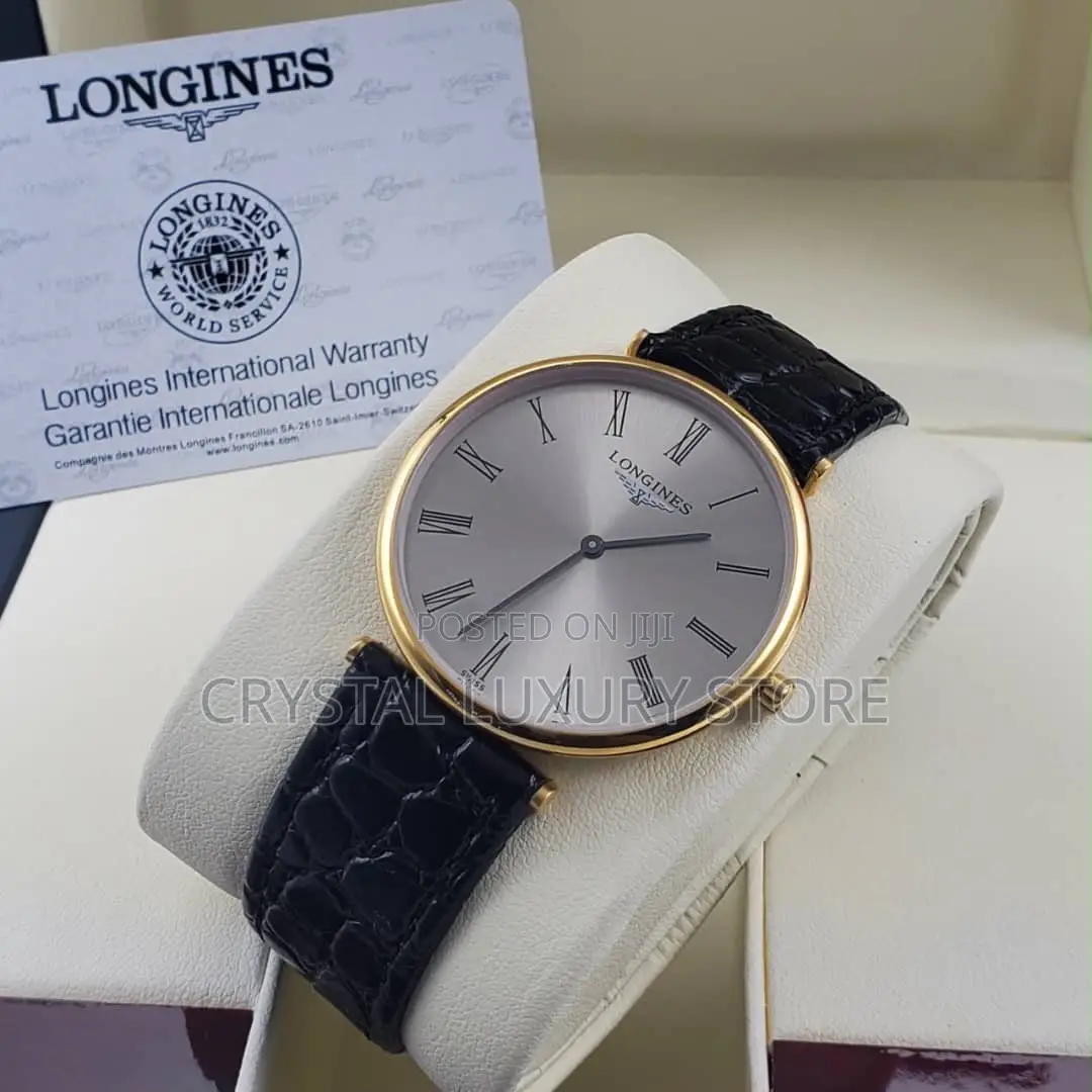 Longines Quality Luxury Men Genuine Leather Wristwatch