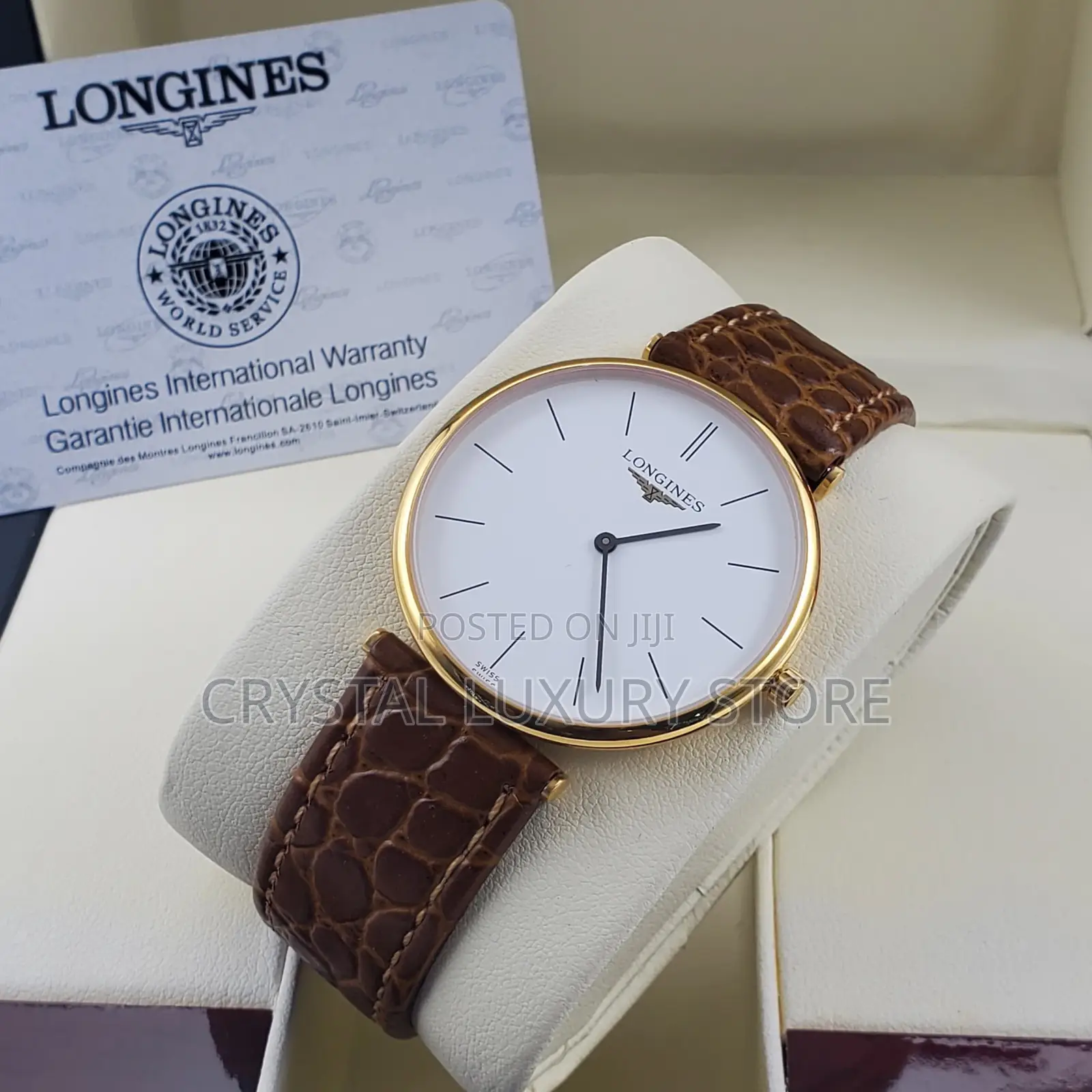 Longines Quality Luxury Men Genuine Leather Wristwatch