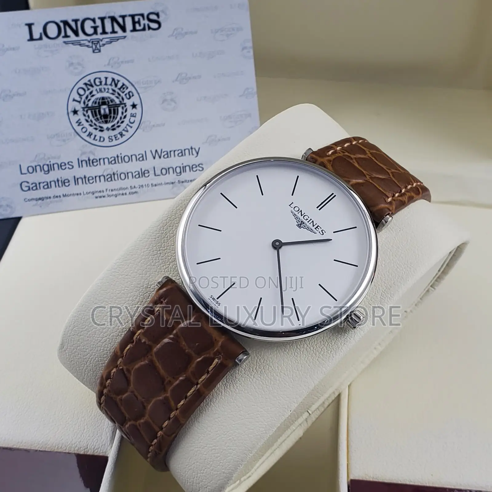 Longines Quality Luxury Men Genuine Leather Wristwatch