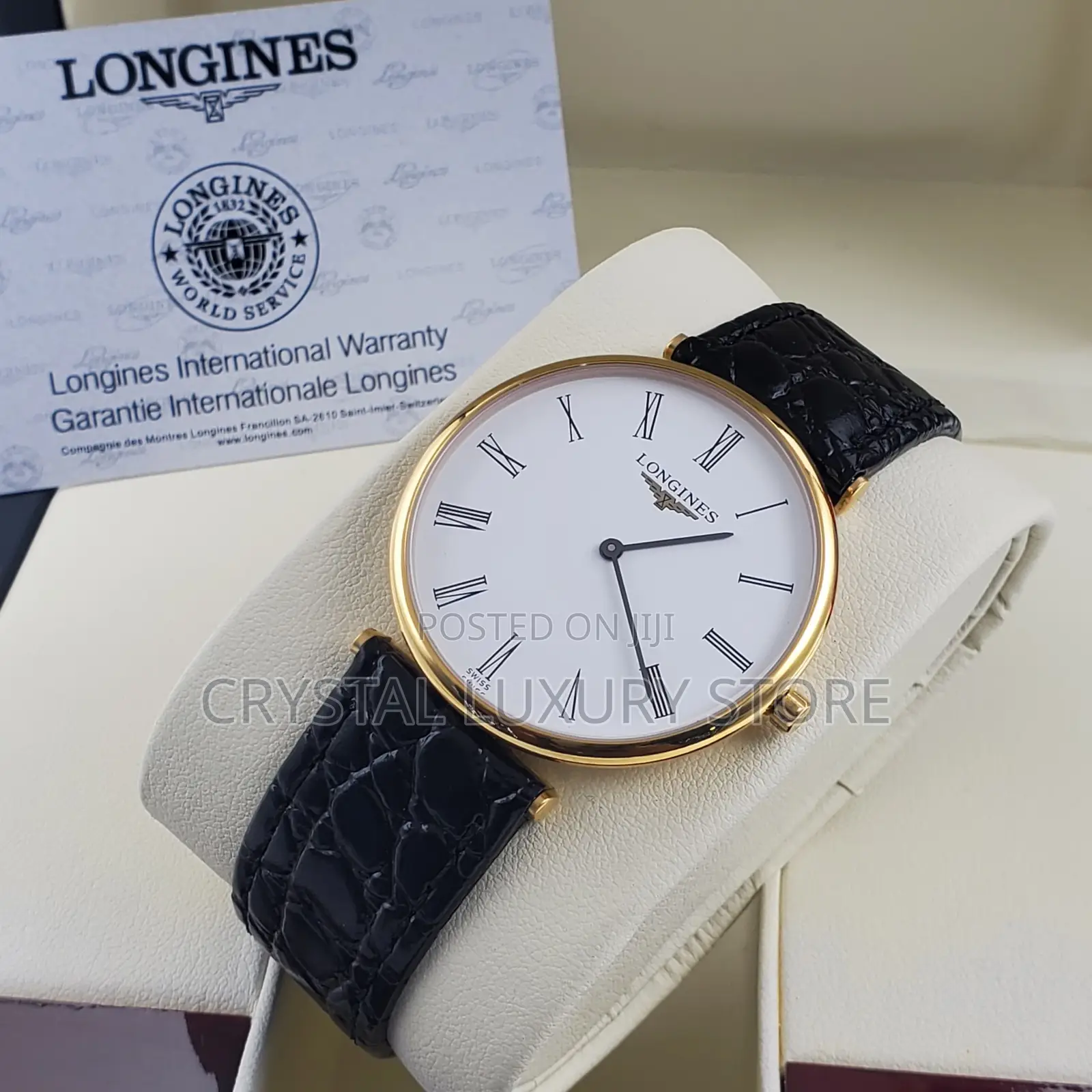 Longines Quality Luxury Men Genuine Leather Wristwatch