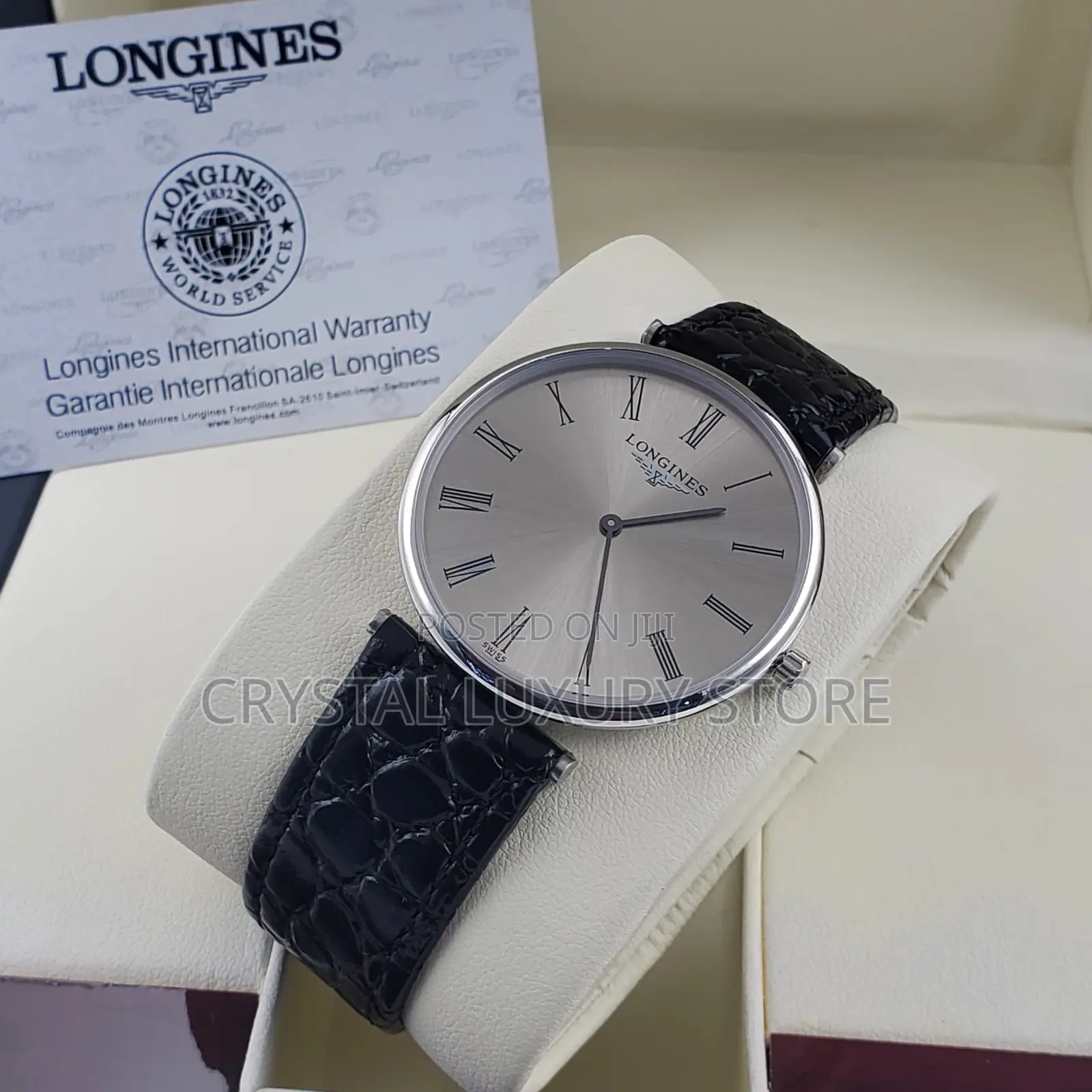 Longines Quality Luxury Men Genuine Leather Wristwatch