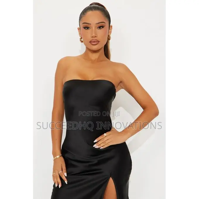 Arlette Tube Satin Maxi Dress
