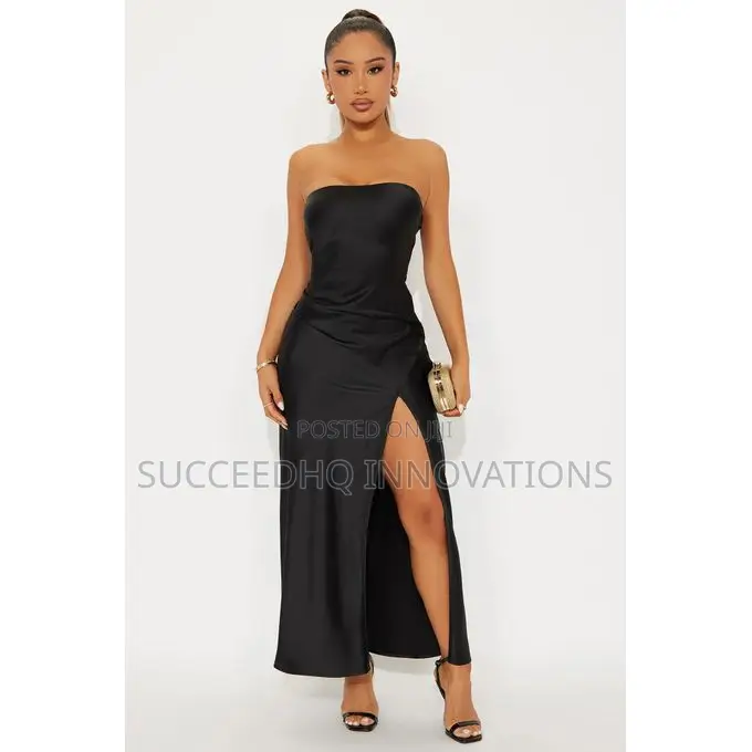 Arlette Tube Satin Maxi Dress