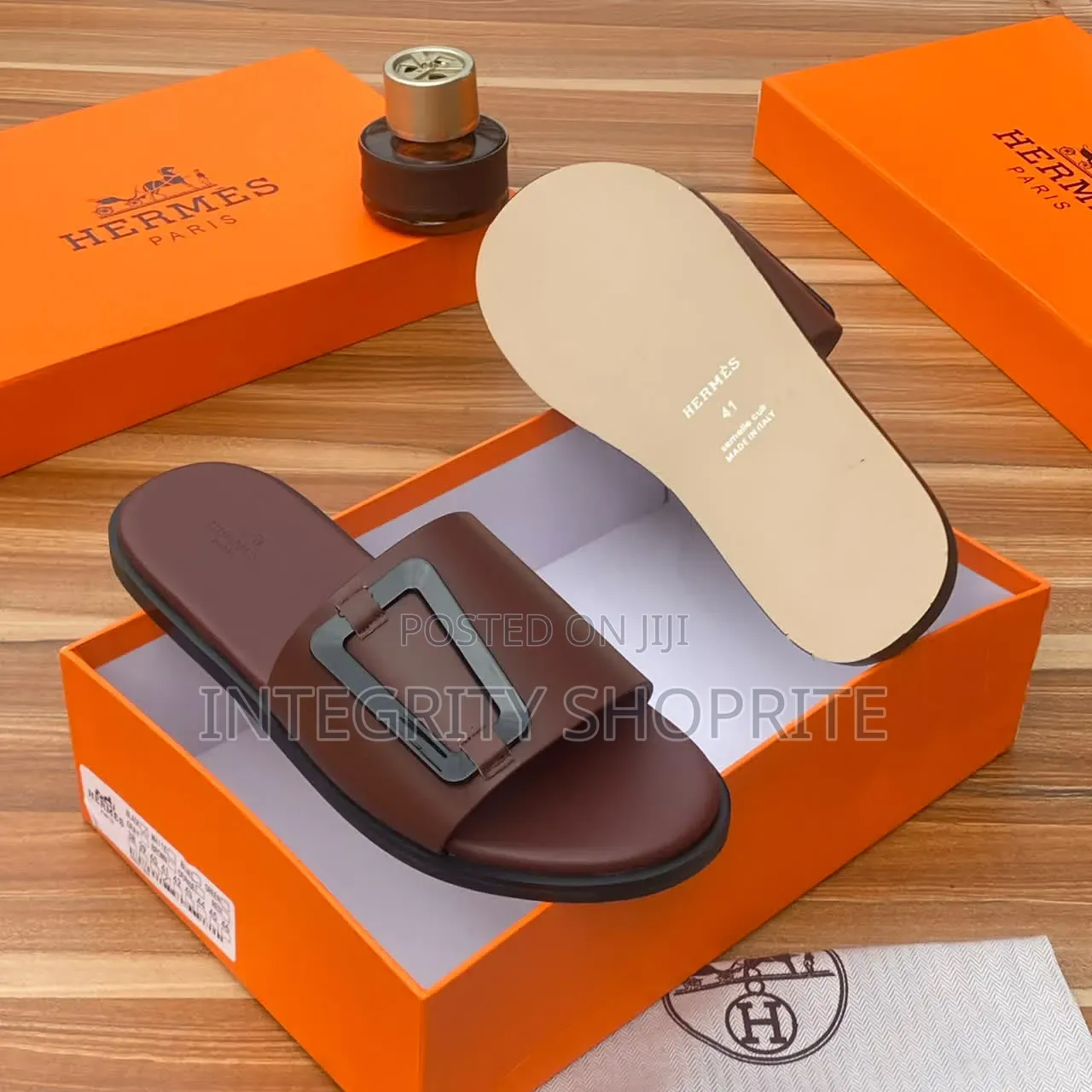 Men Hermes Palm Slippers