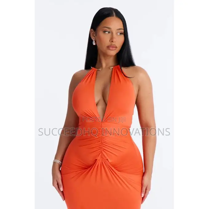 Cancun Vibing Deep v Maxi Dress