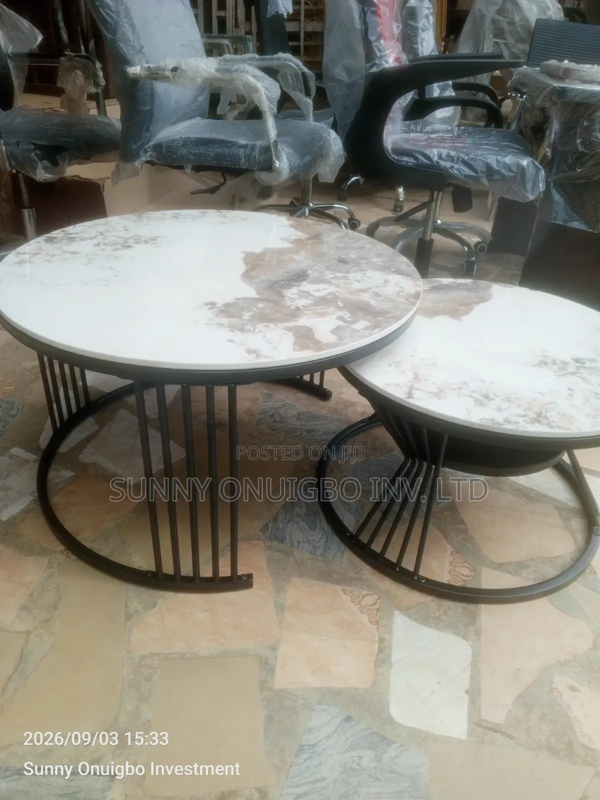 2+1 Center Table Coffee Table Marble Top