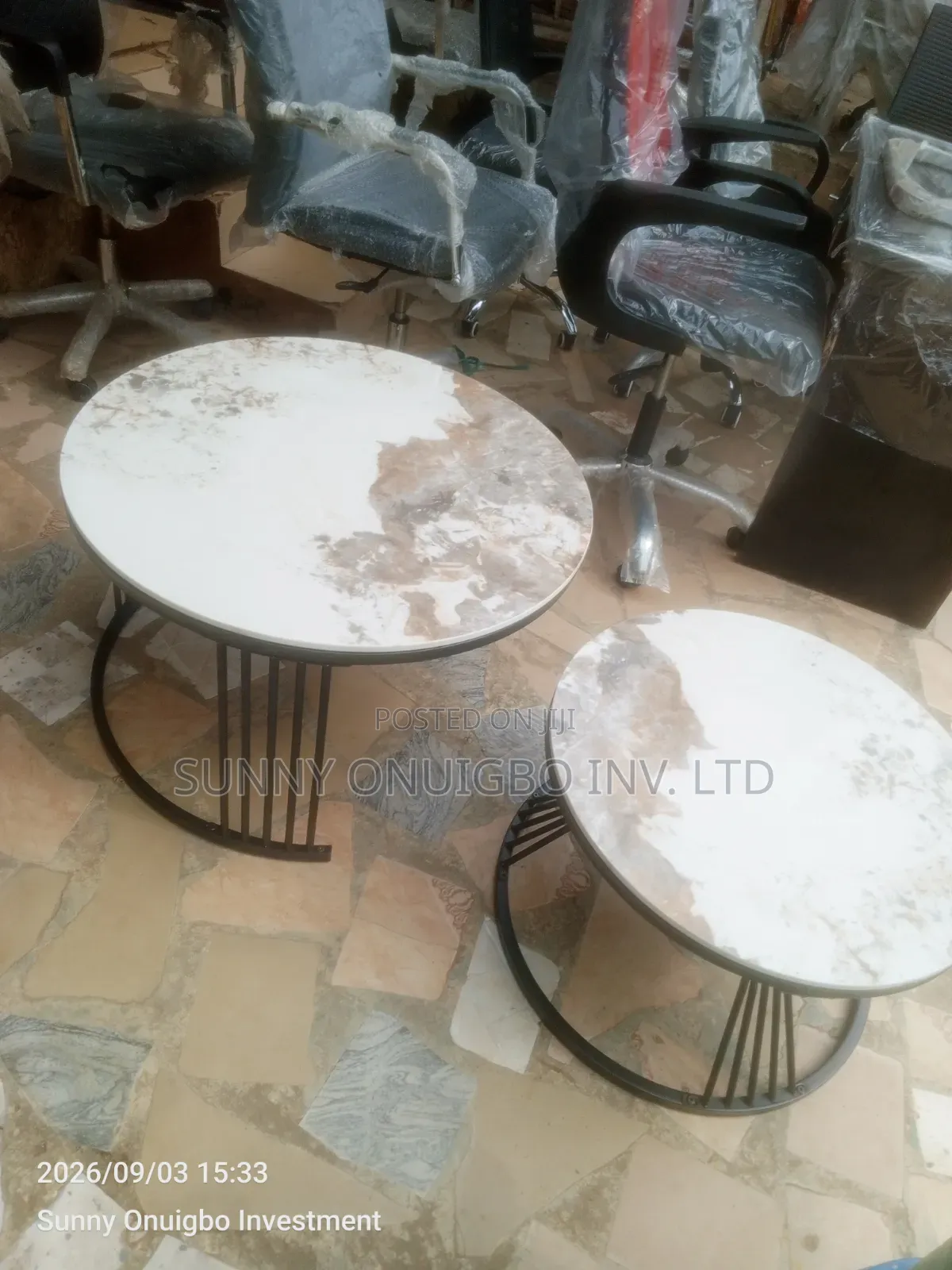 2+1 Center Table Coffee Table Marble Top