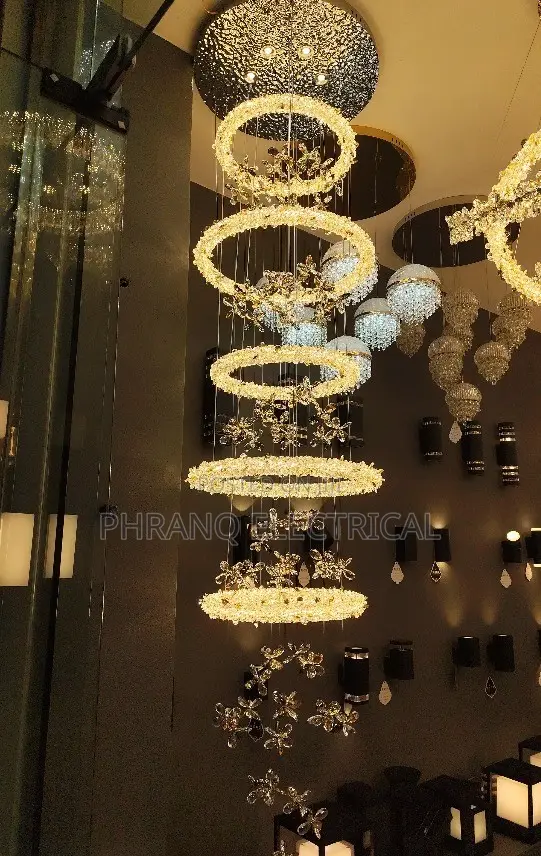 Nordic Circular Pendant Creative LED Ring Chandelier