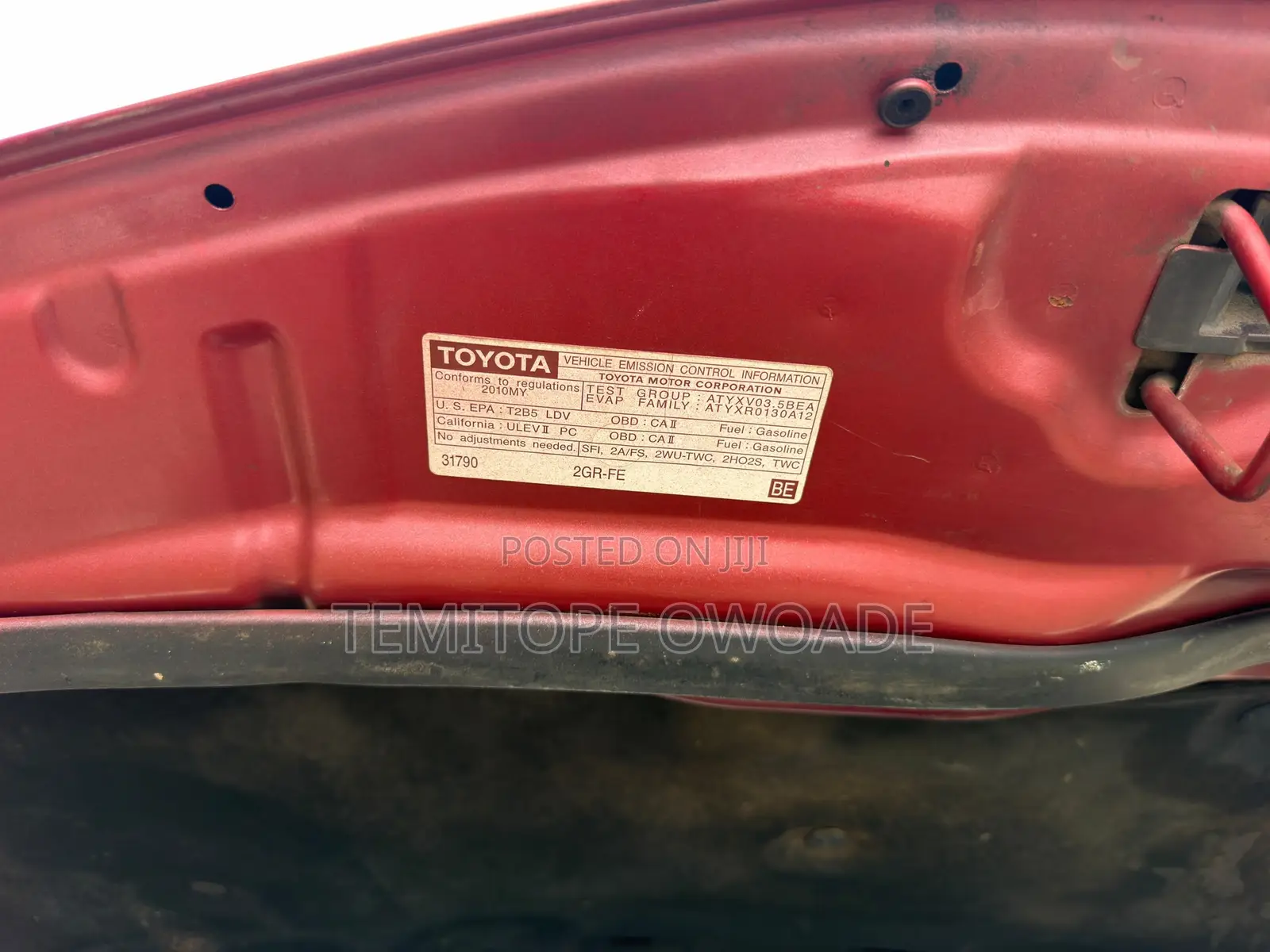 Toyota Camry SE V6 4dr Sedan (3.5L 6cyl 6AM) 2010 Red