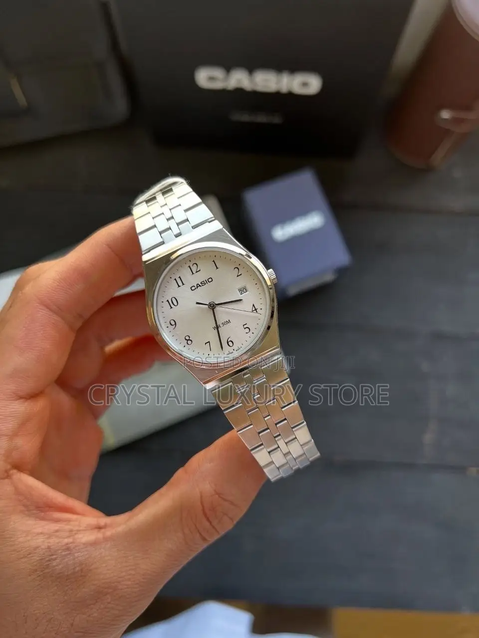 Casio Quality Luxury Men Chain Strap Wristwatch
